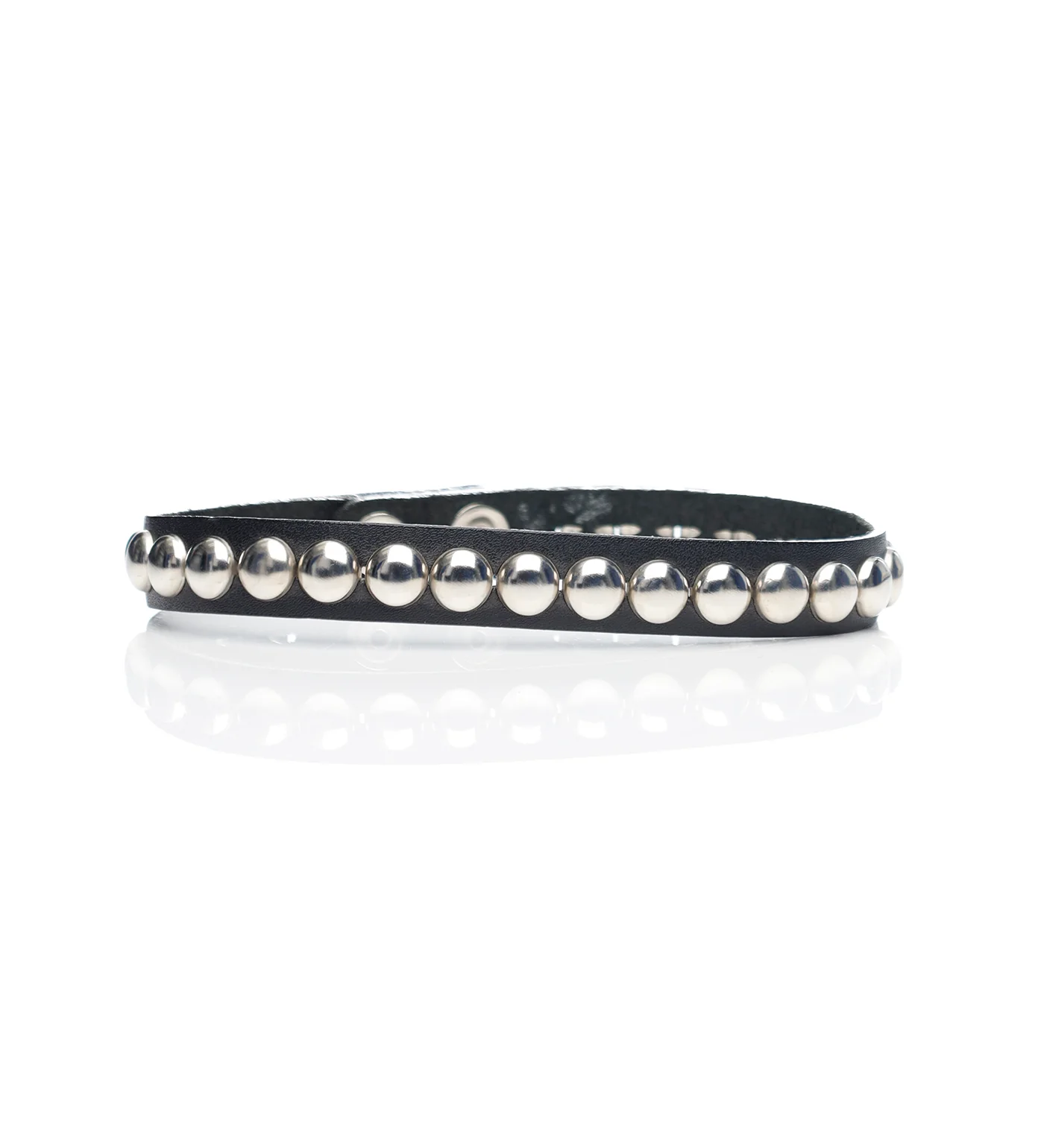 Double Strap 1 Row Round Studs 1/2" Bracelet