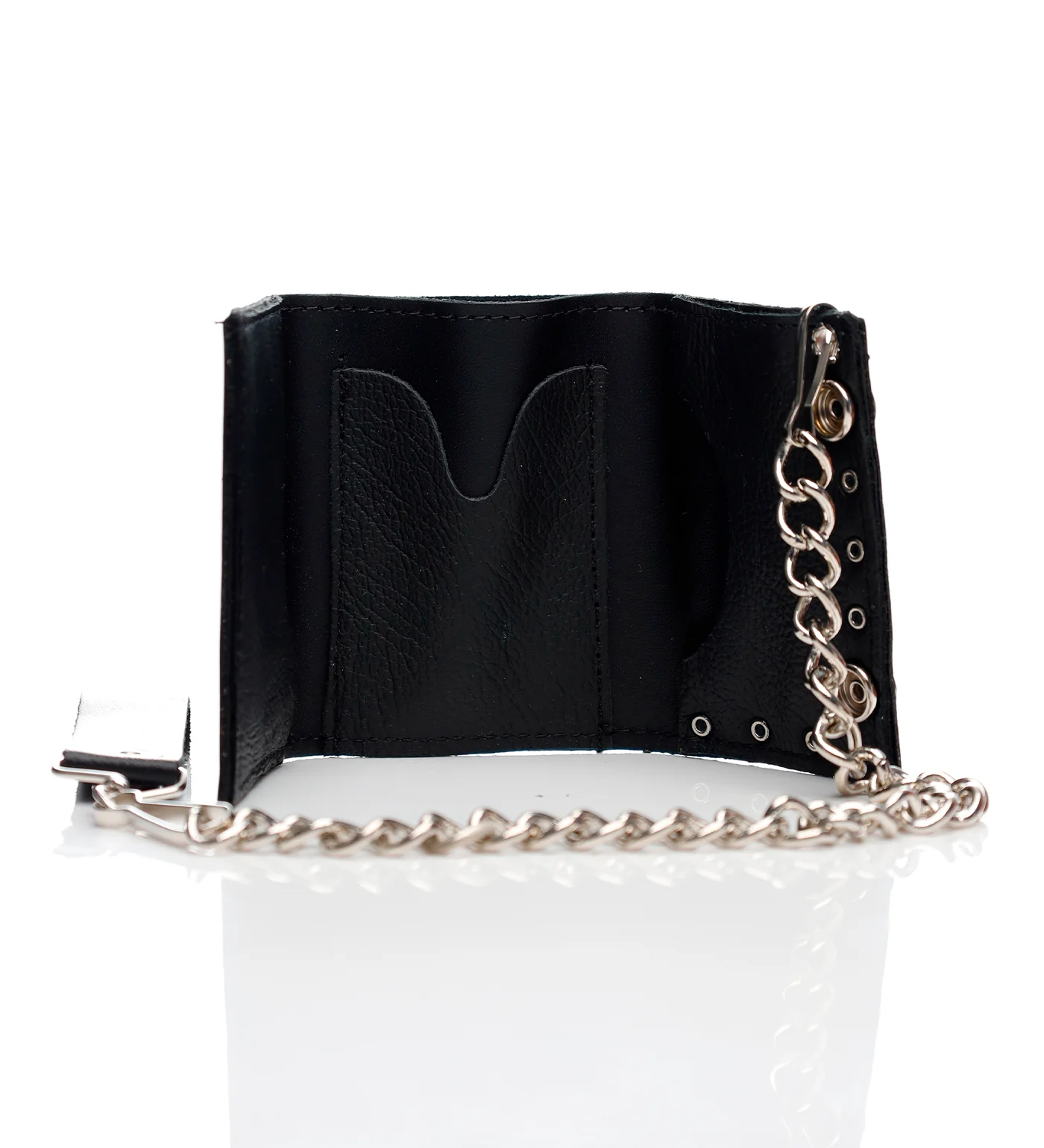Dragon Tri-fold Wallet W/Chain TC304-7, Black/Silver - Image 2