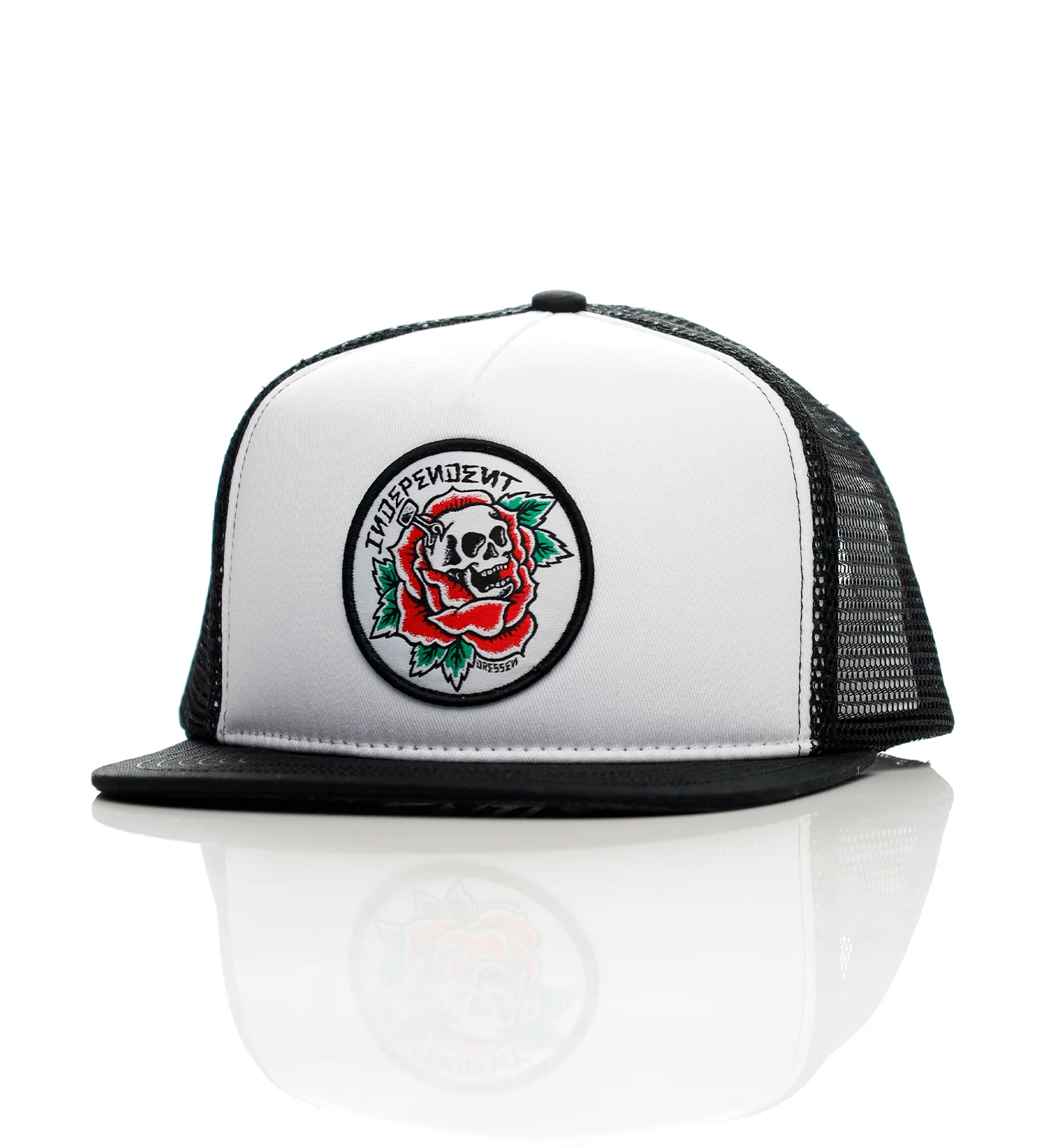 Dressen Skull Rose Snapback, White