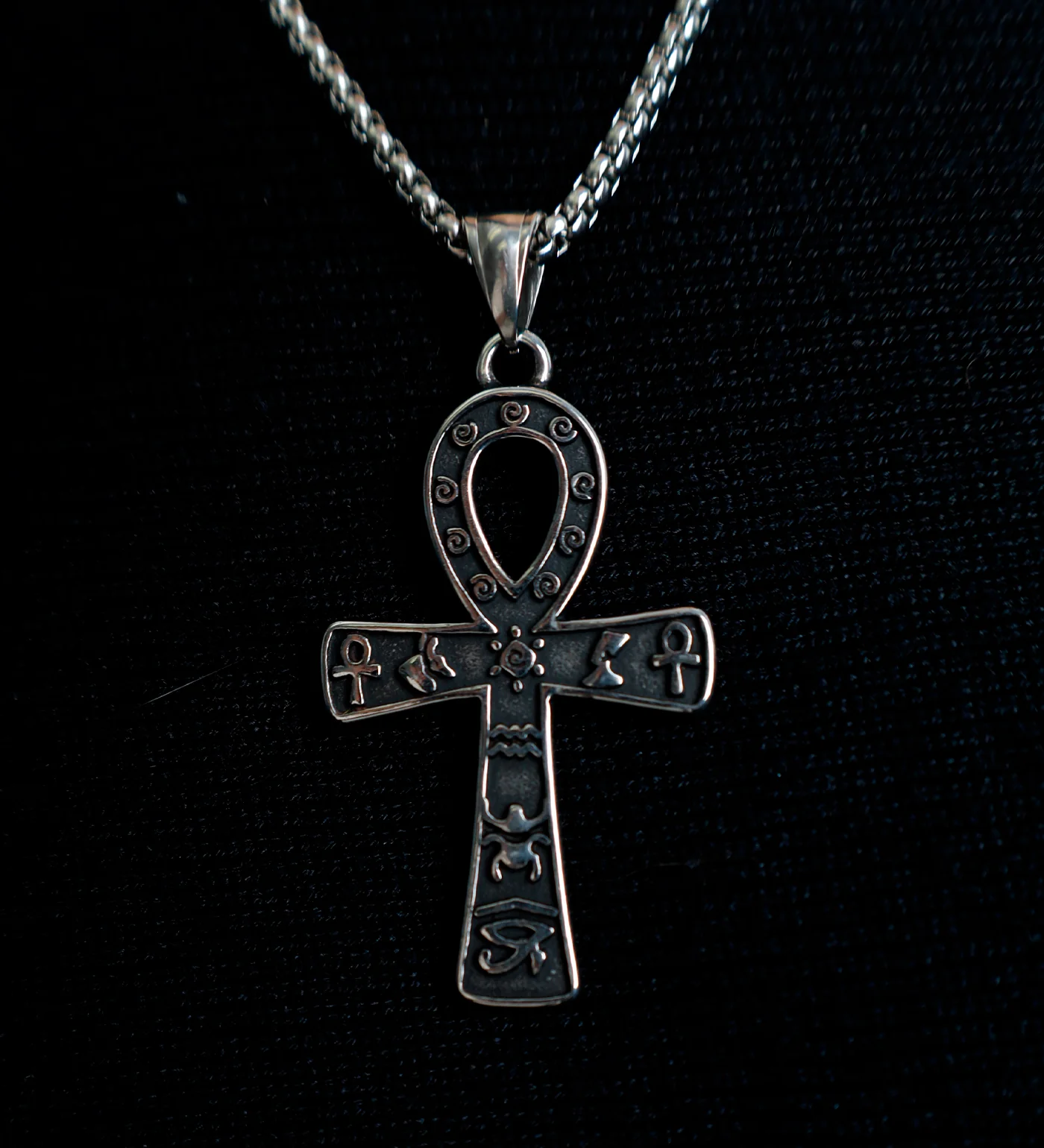 Egyptian Cross W/Symbols, Stainless(2A) - Image 5