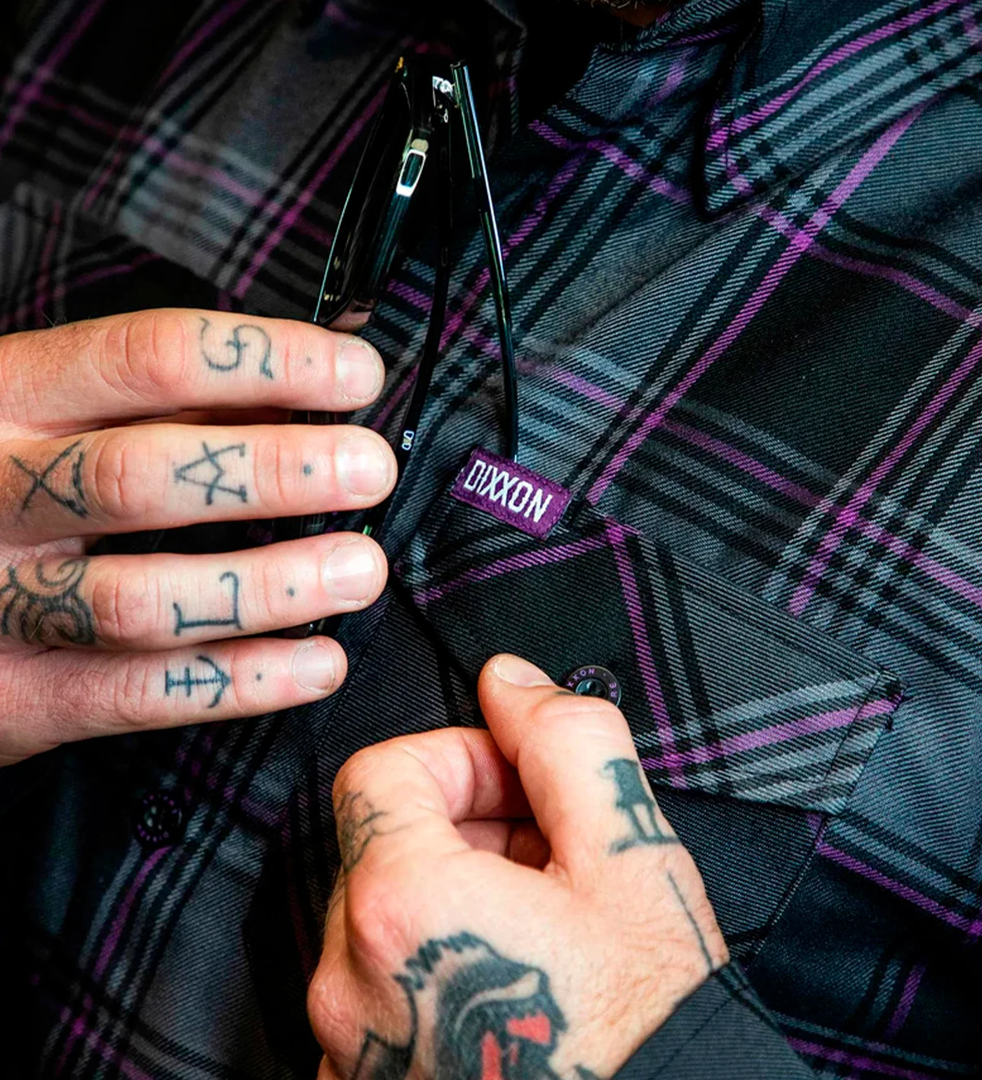 Empire Flannel, Black/Purple - Image 2