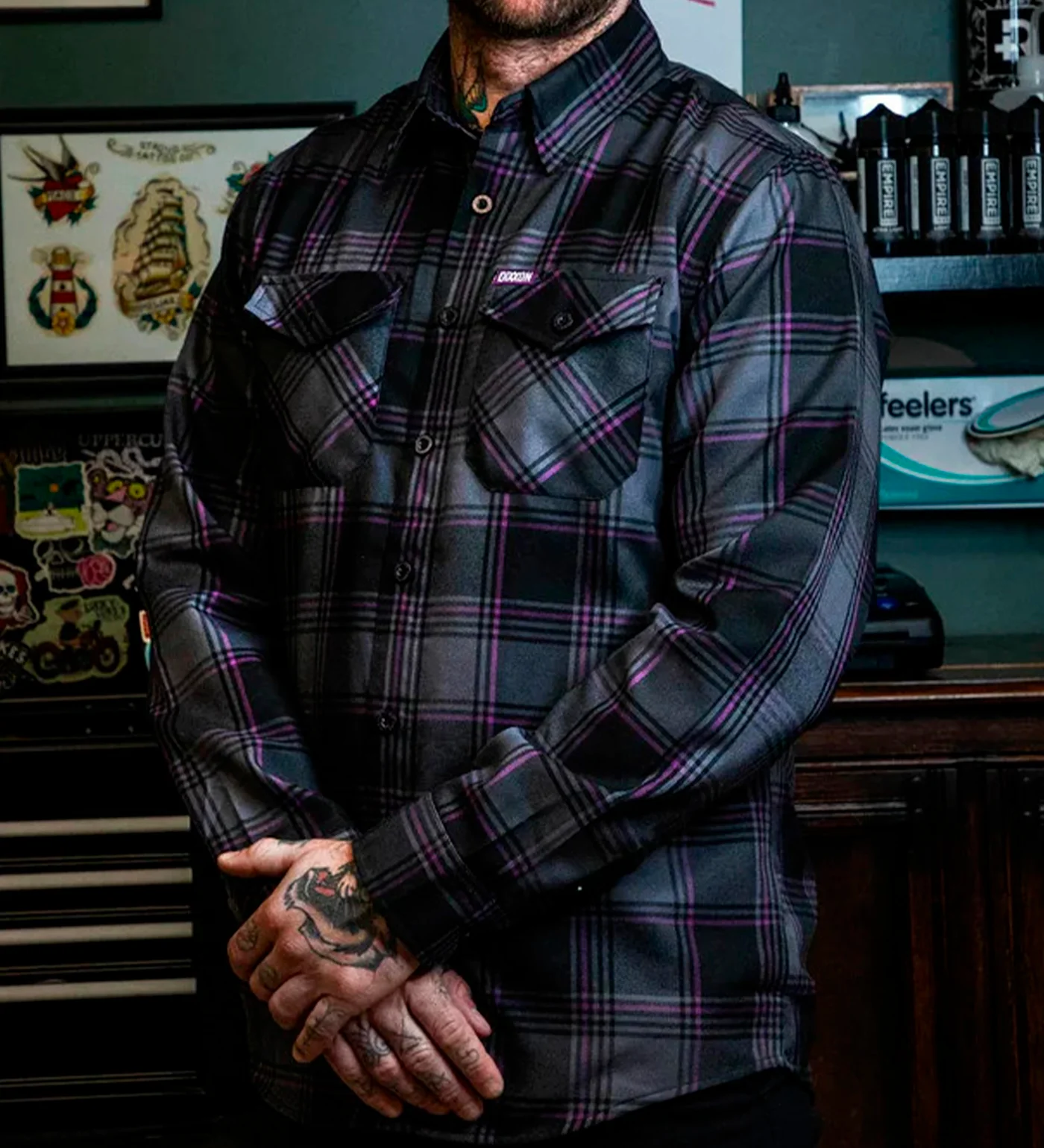 Empire Flannel, Black/Purple - Image 4