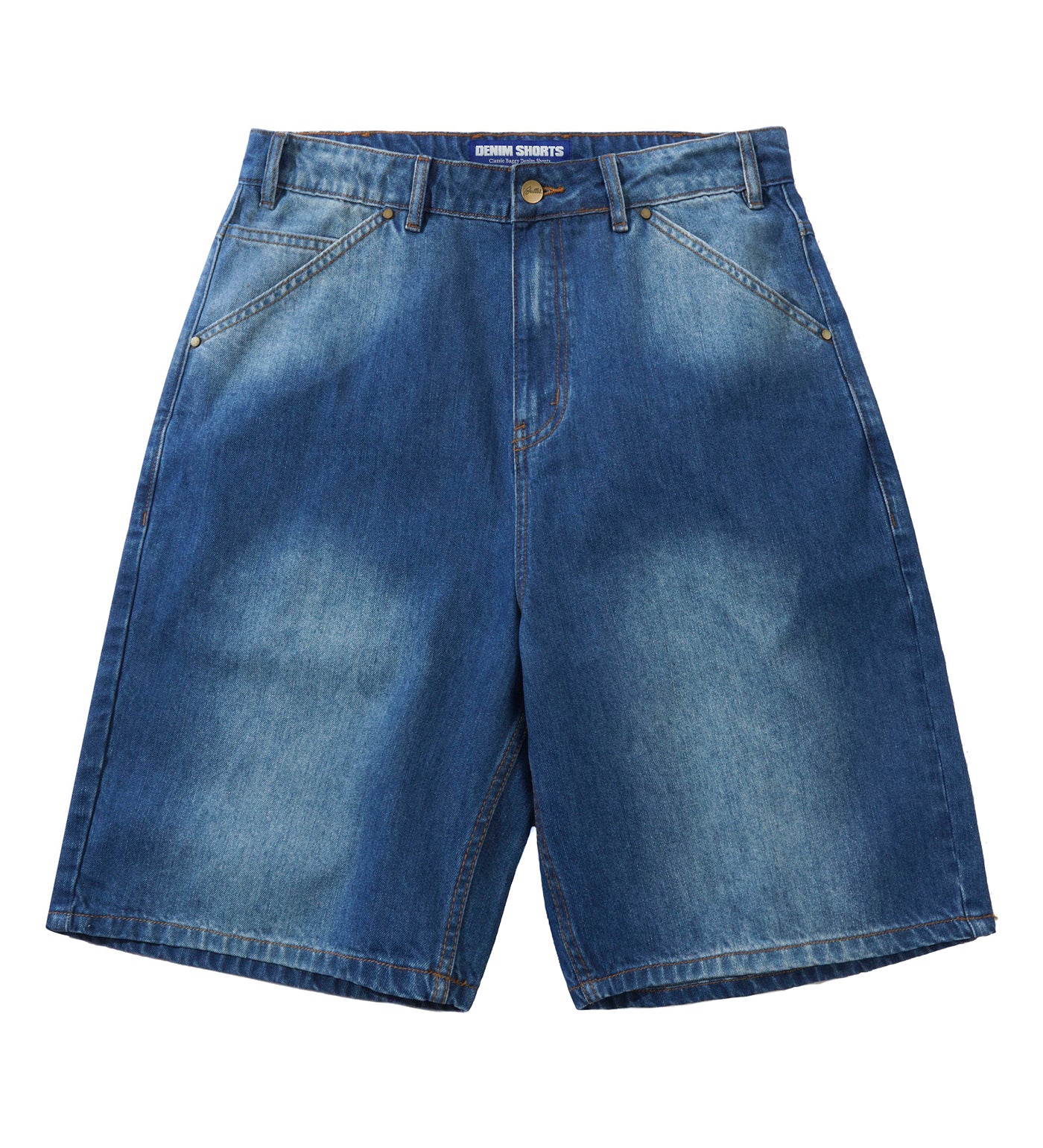 Encounter Denim Shorts, Washed Slub Blue