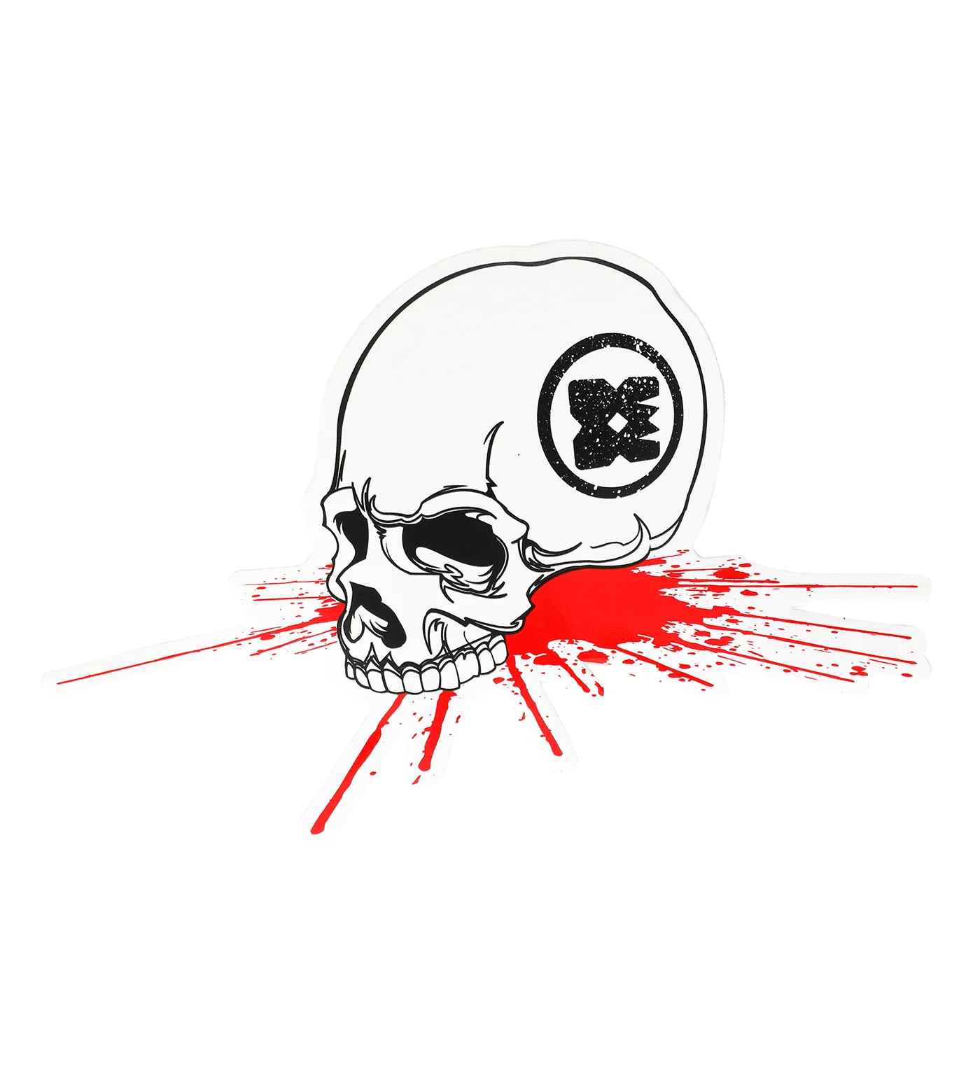 Bloody Skull (G), White/Red/Black