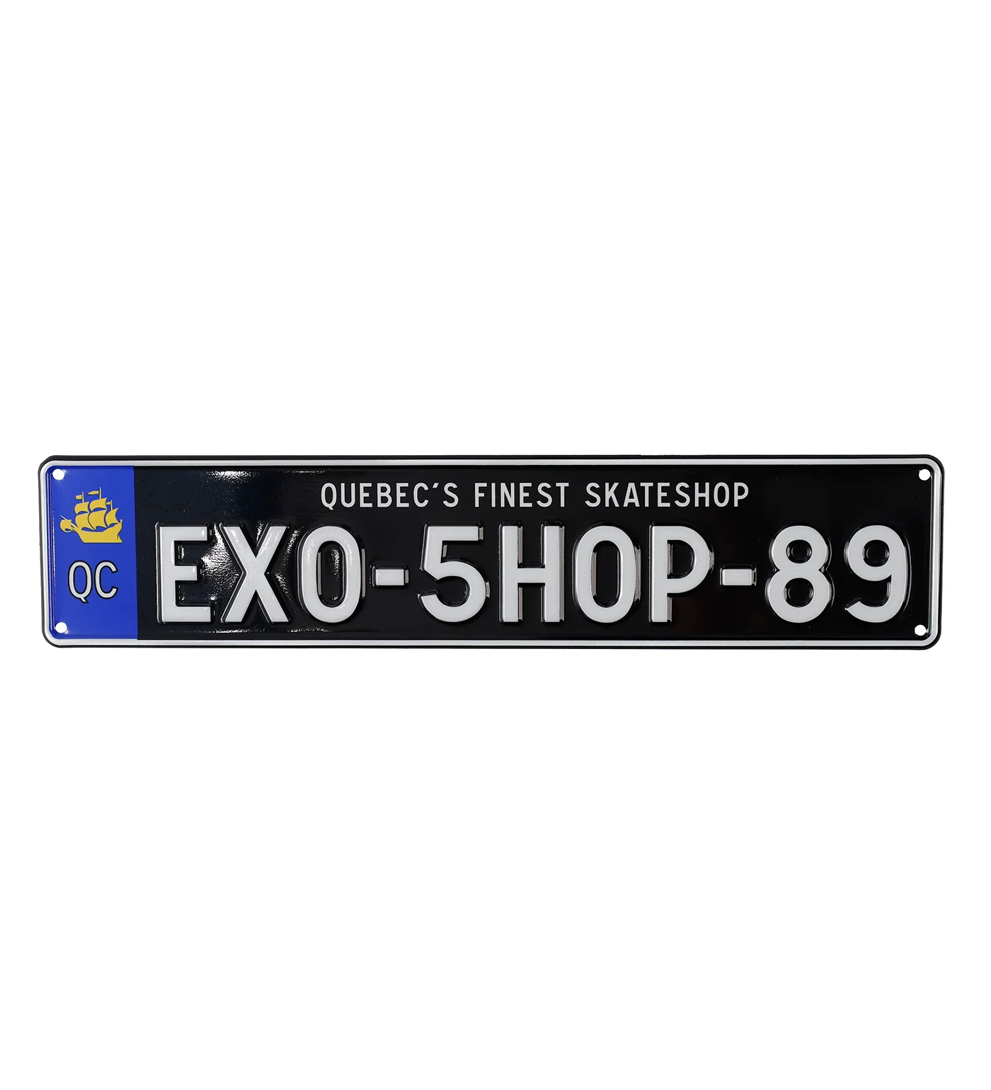 Euro License Plate, Black