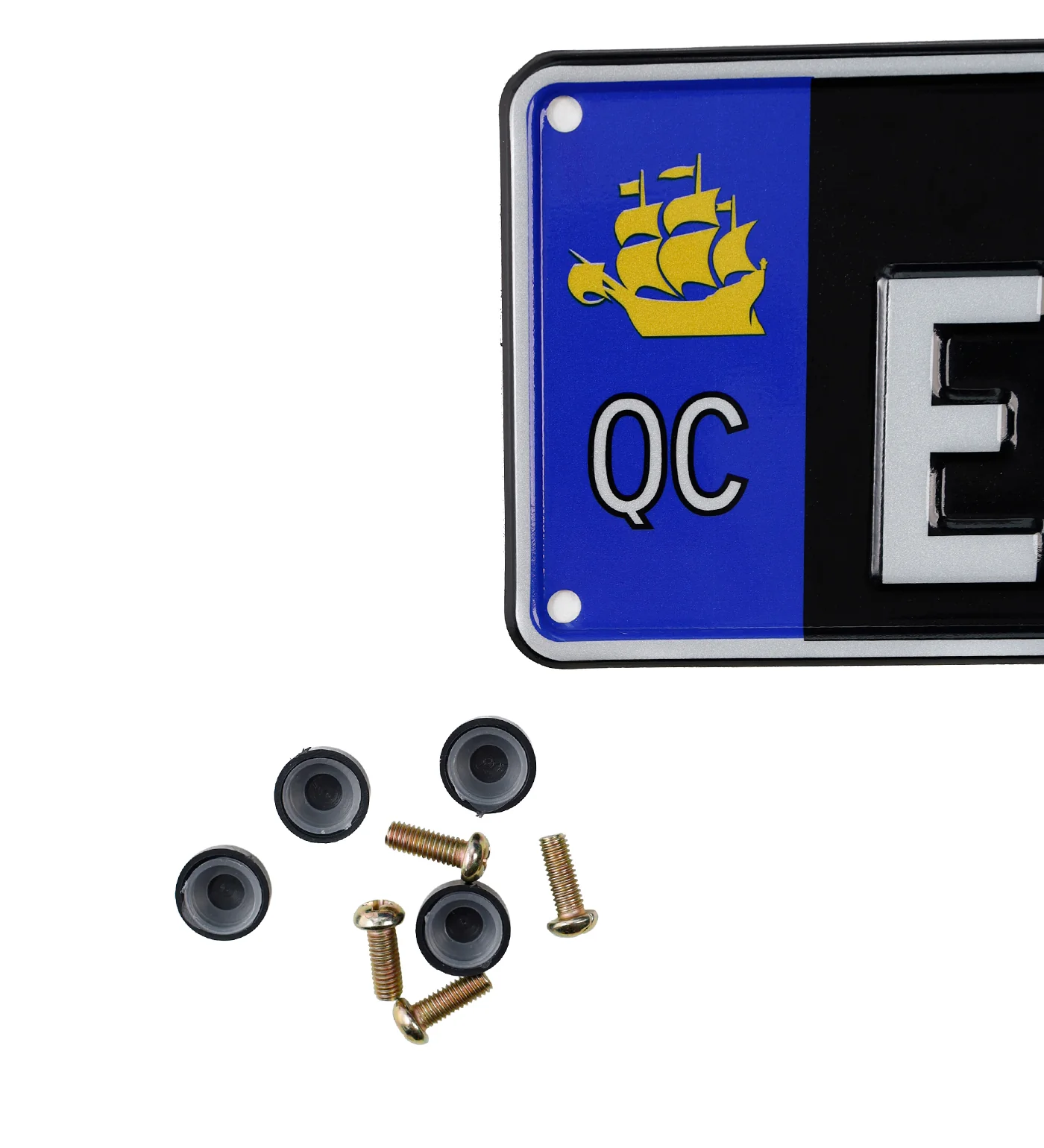 Euro License Plate, Black - Image 2