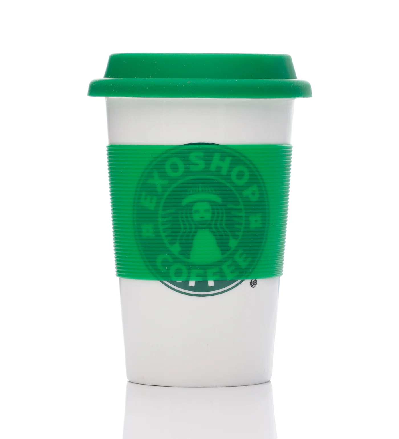 Homebrew Traveler Coffee Cup, White/Green - Image 2
