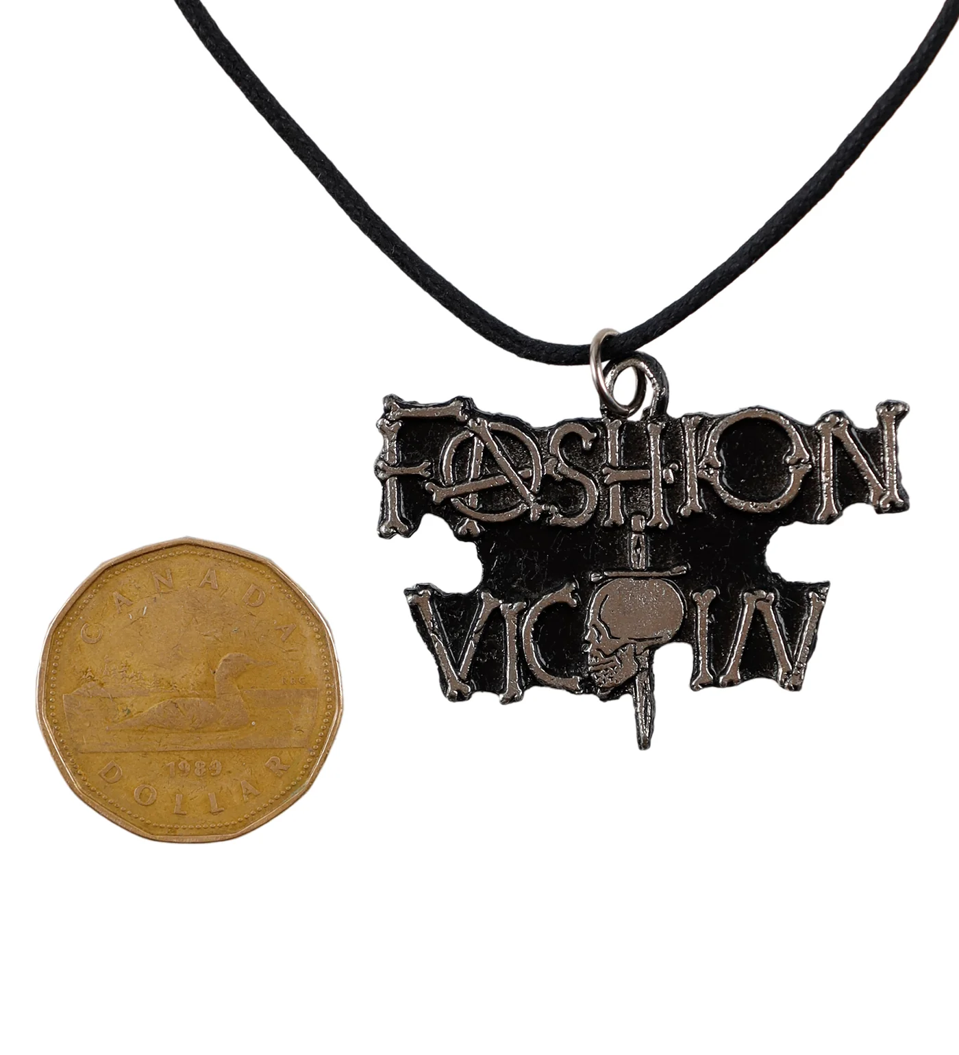Fashion Victim String Necklace, Black/Silver(2F) - Image 2