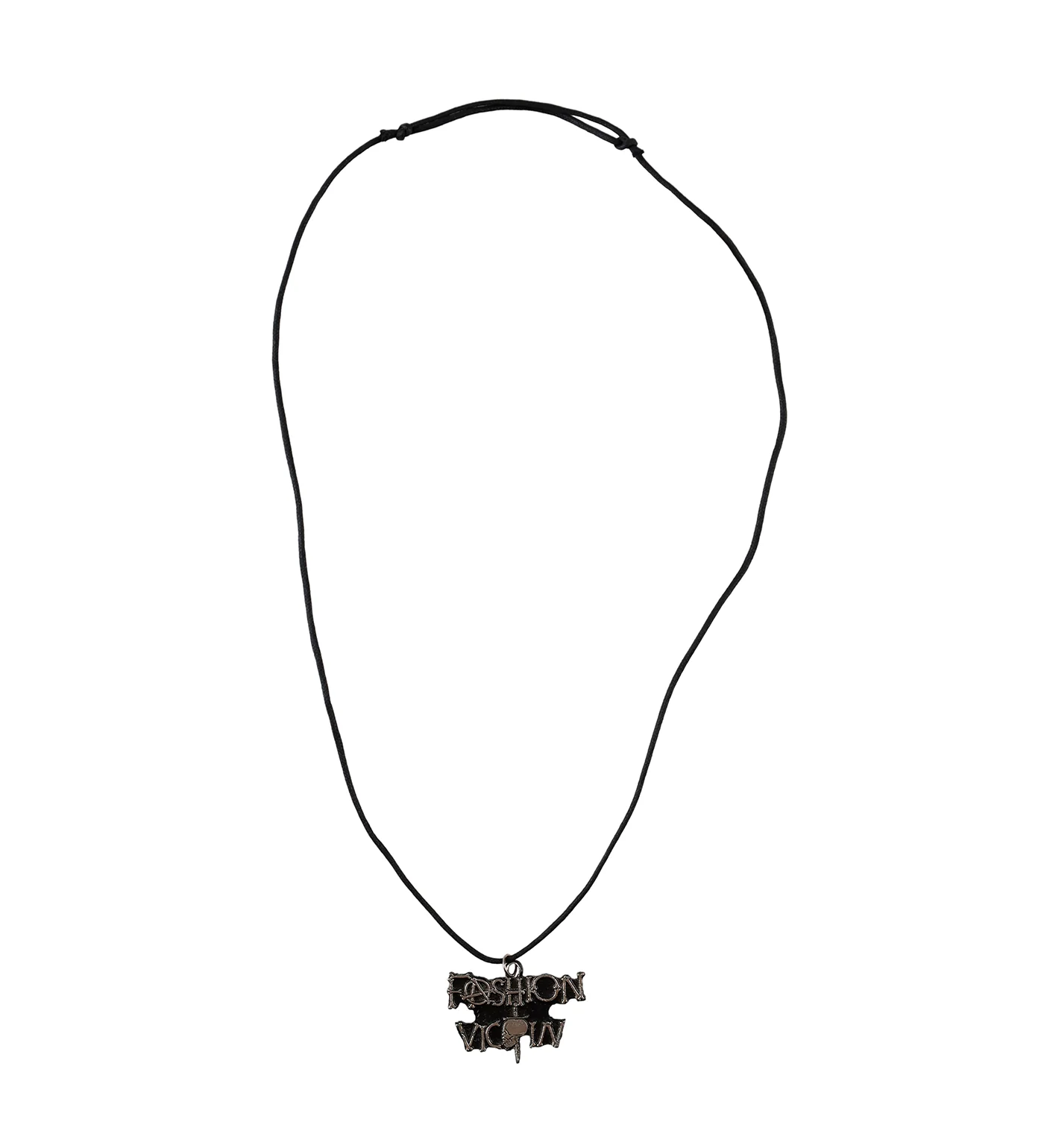 Fashion Victim String Necklace, Black/Silver(2F) - Image 3