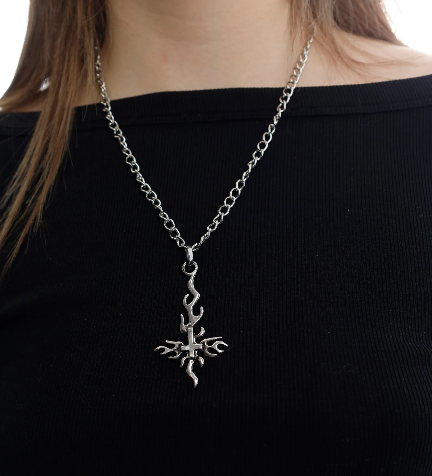 Fire Cross Inverted (2B), Silver - Image 4