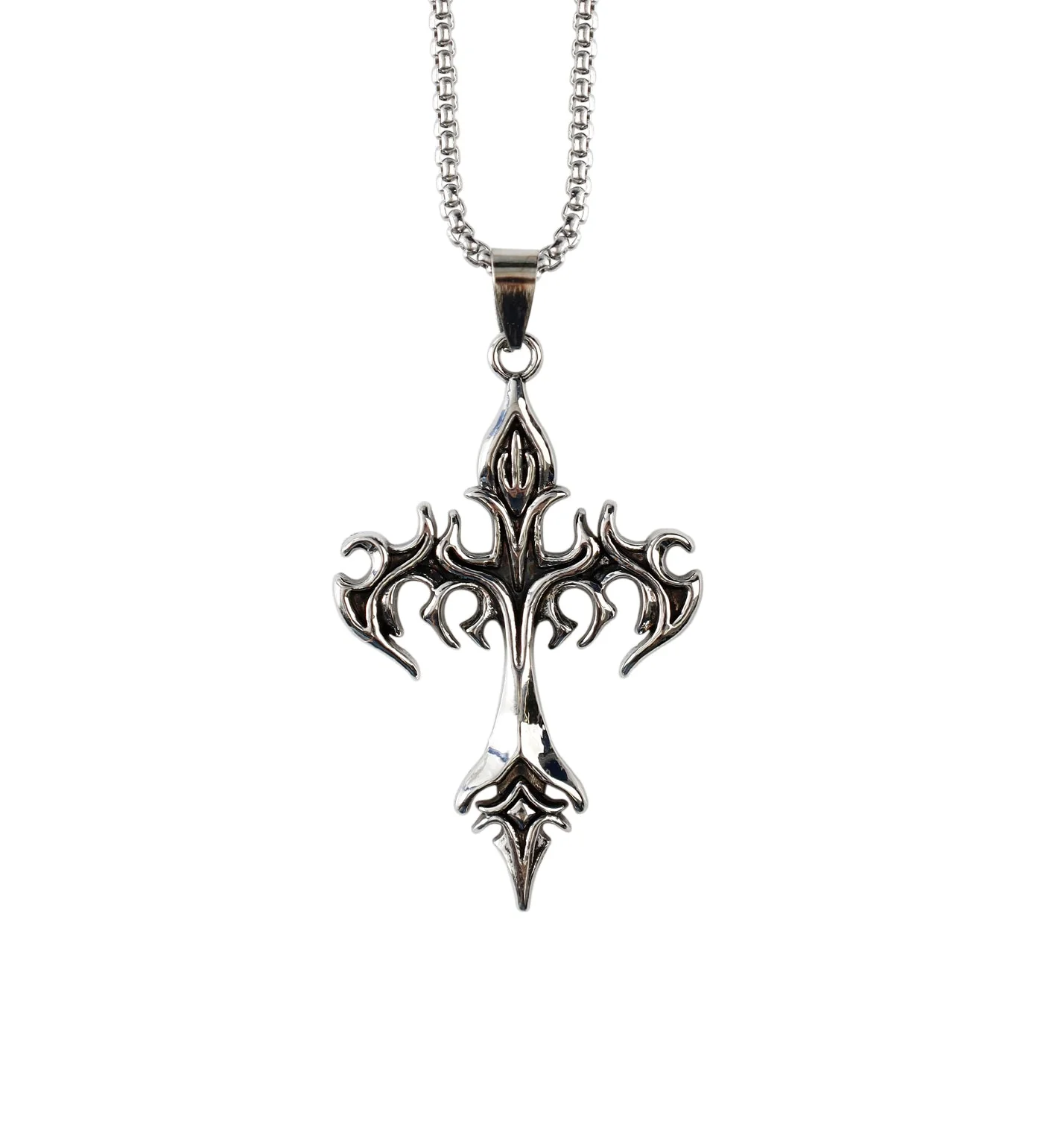 Flame Cross, Silver (2A)