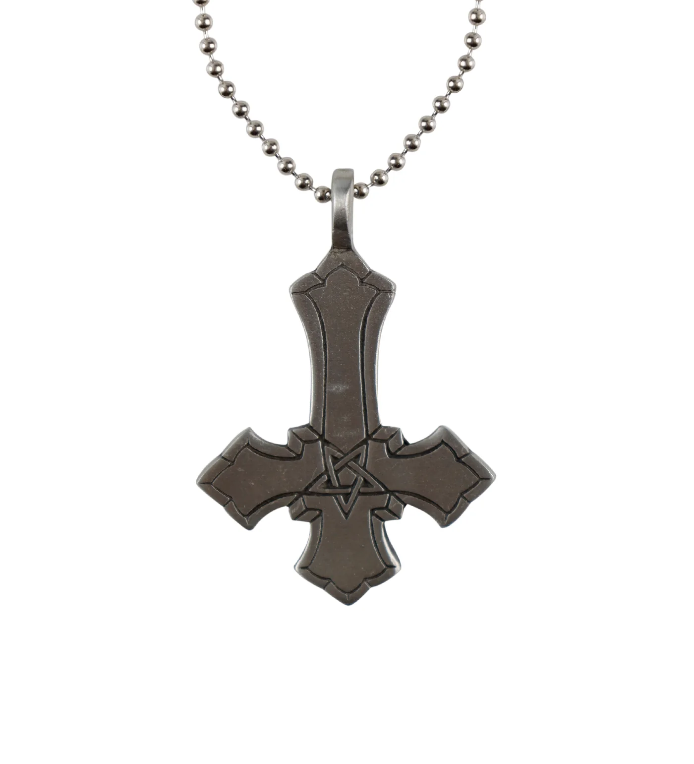 Fleury Cross With Star, Silver/Black (2B)