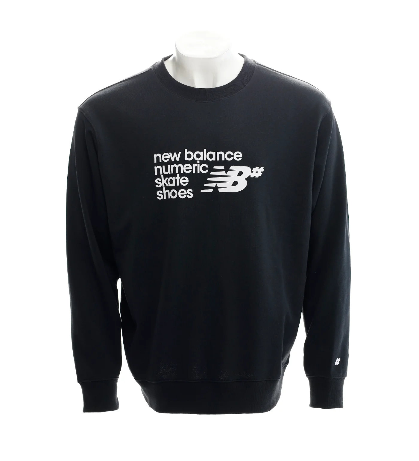 French Terry Big Logo Logo Crew, Black