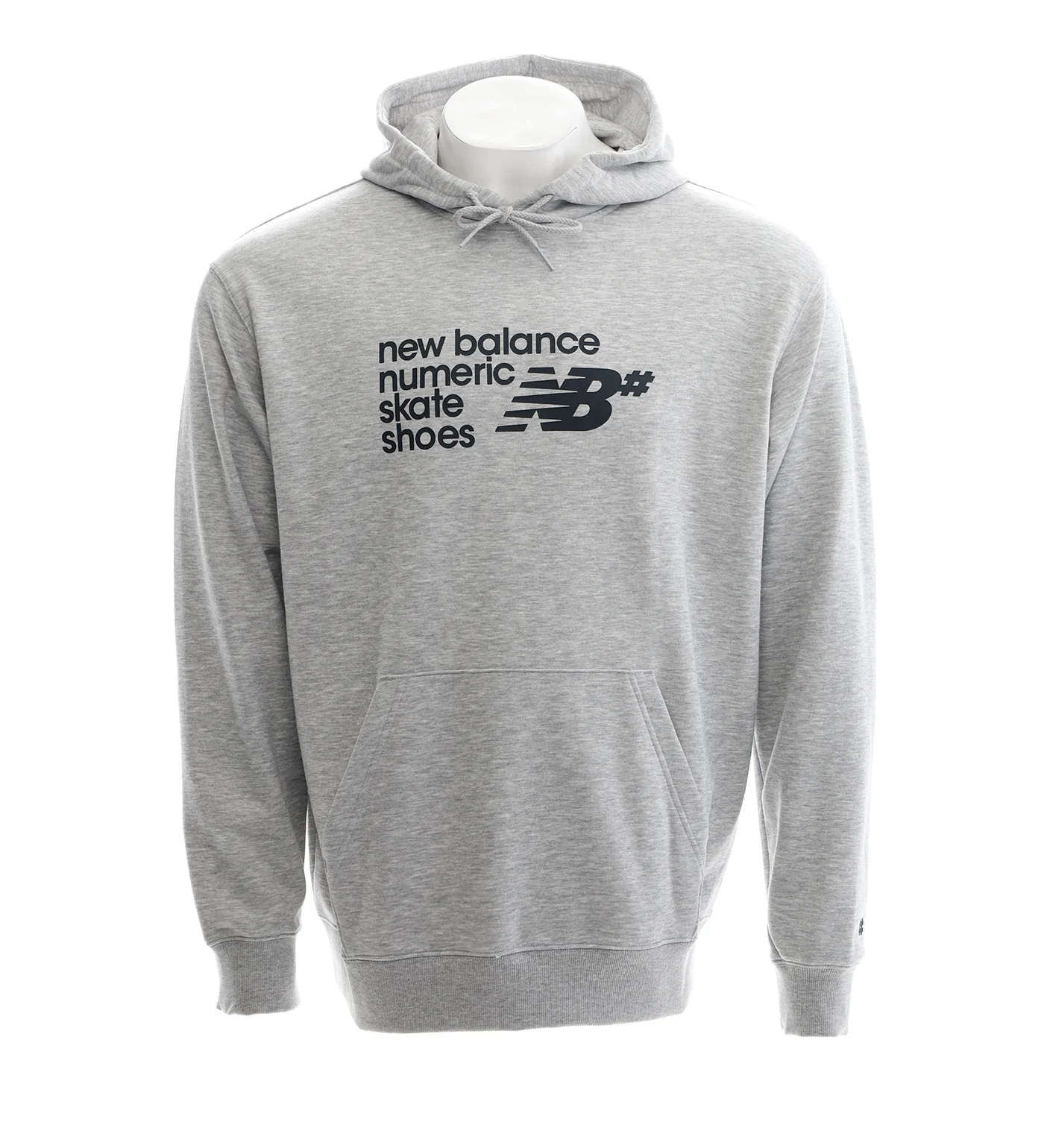 French Terry Small Logo Hood, Athletic Grey