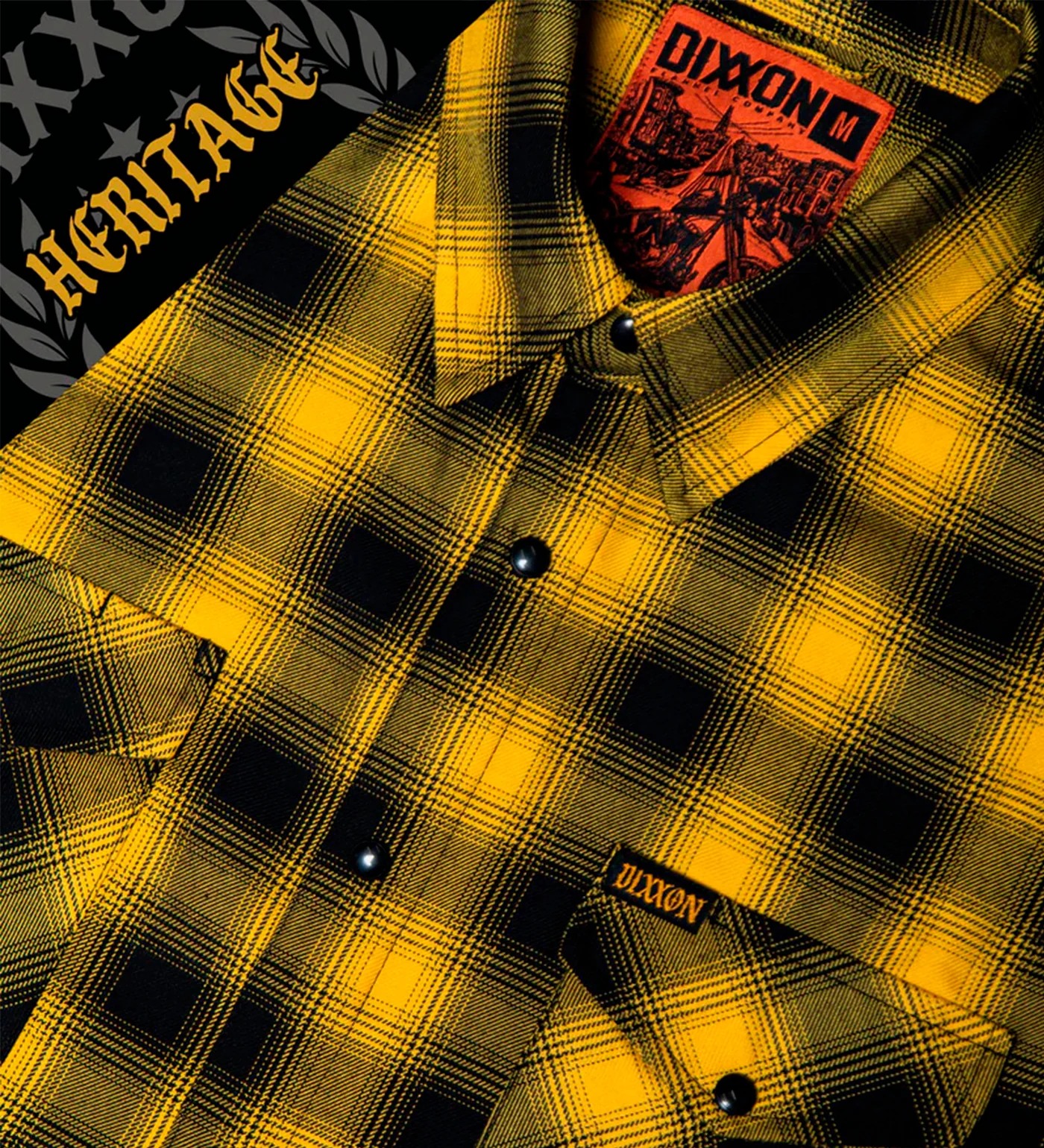 Frisco Heritage Flannel, Yellow/Black - Image 2