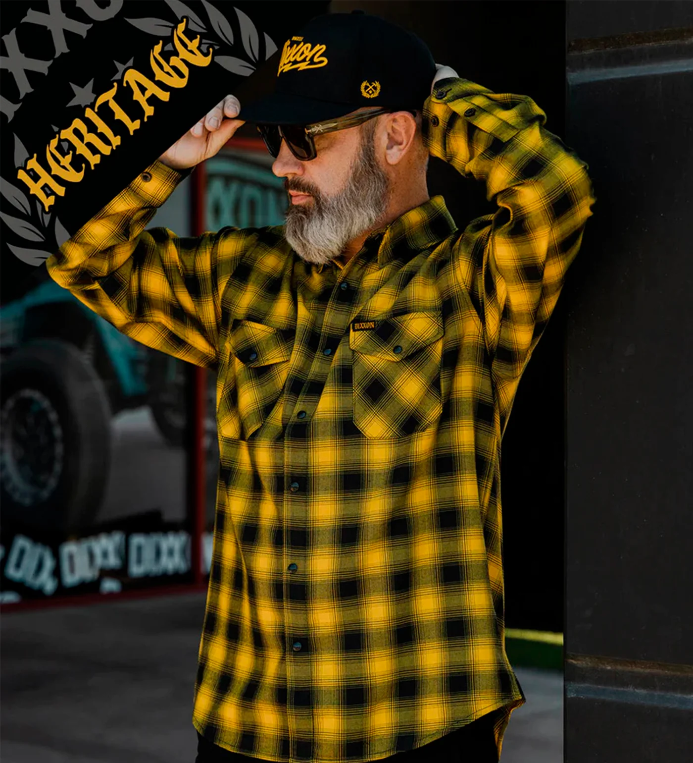 Frisco Heritage Flannel, Yellow/Black - Image 4