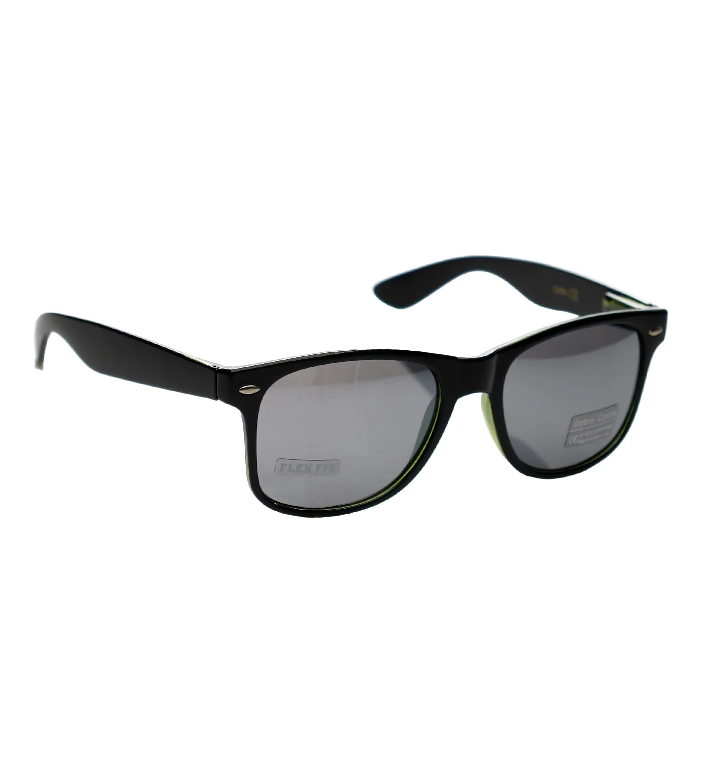 Wayfarer, Dark Green Frame/Silver Mirror
