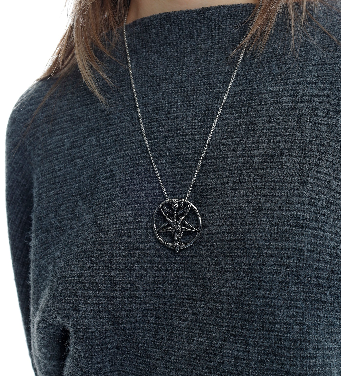 Goat Pentagram, Silver (2C) - Image 4