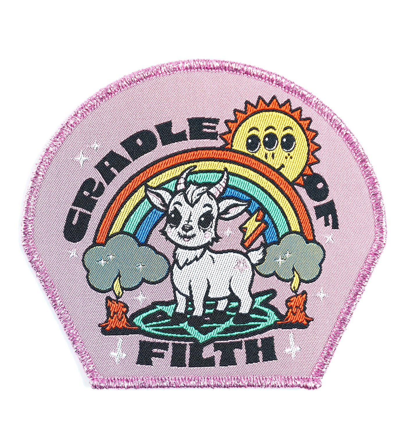 Goat, Pink Sparkle Border