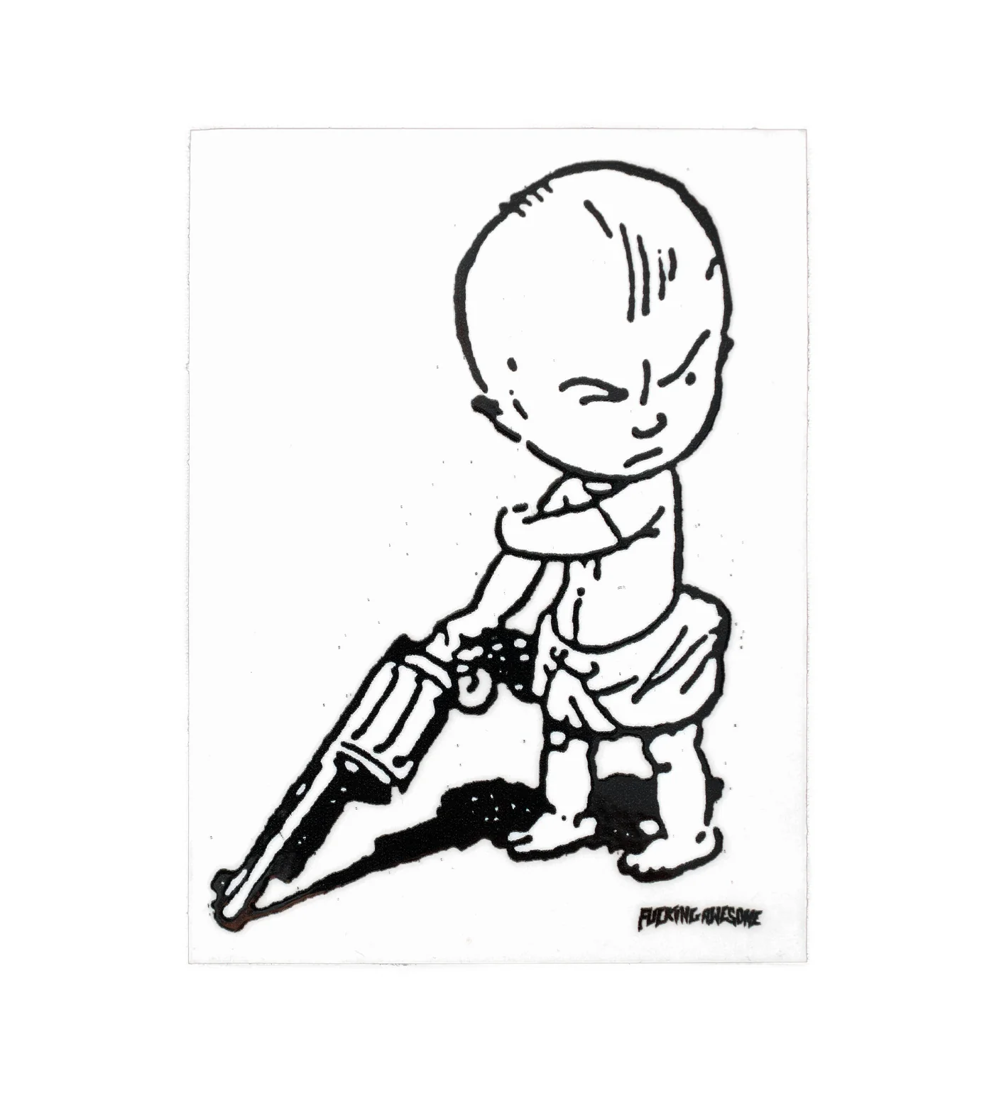 Gun Baby, White/Black