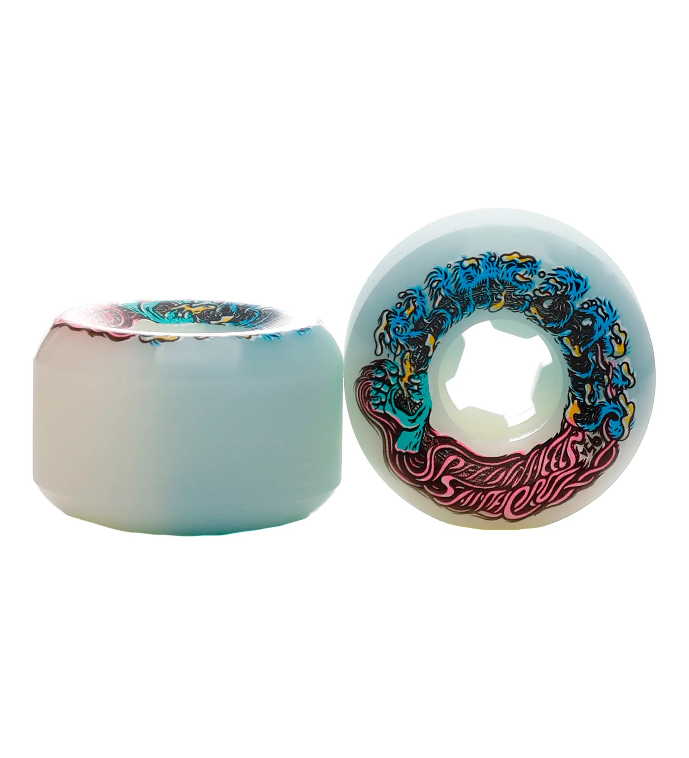 Hairballs 50-50 95a, White/Teal - Image 2