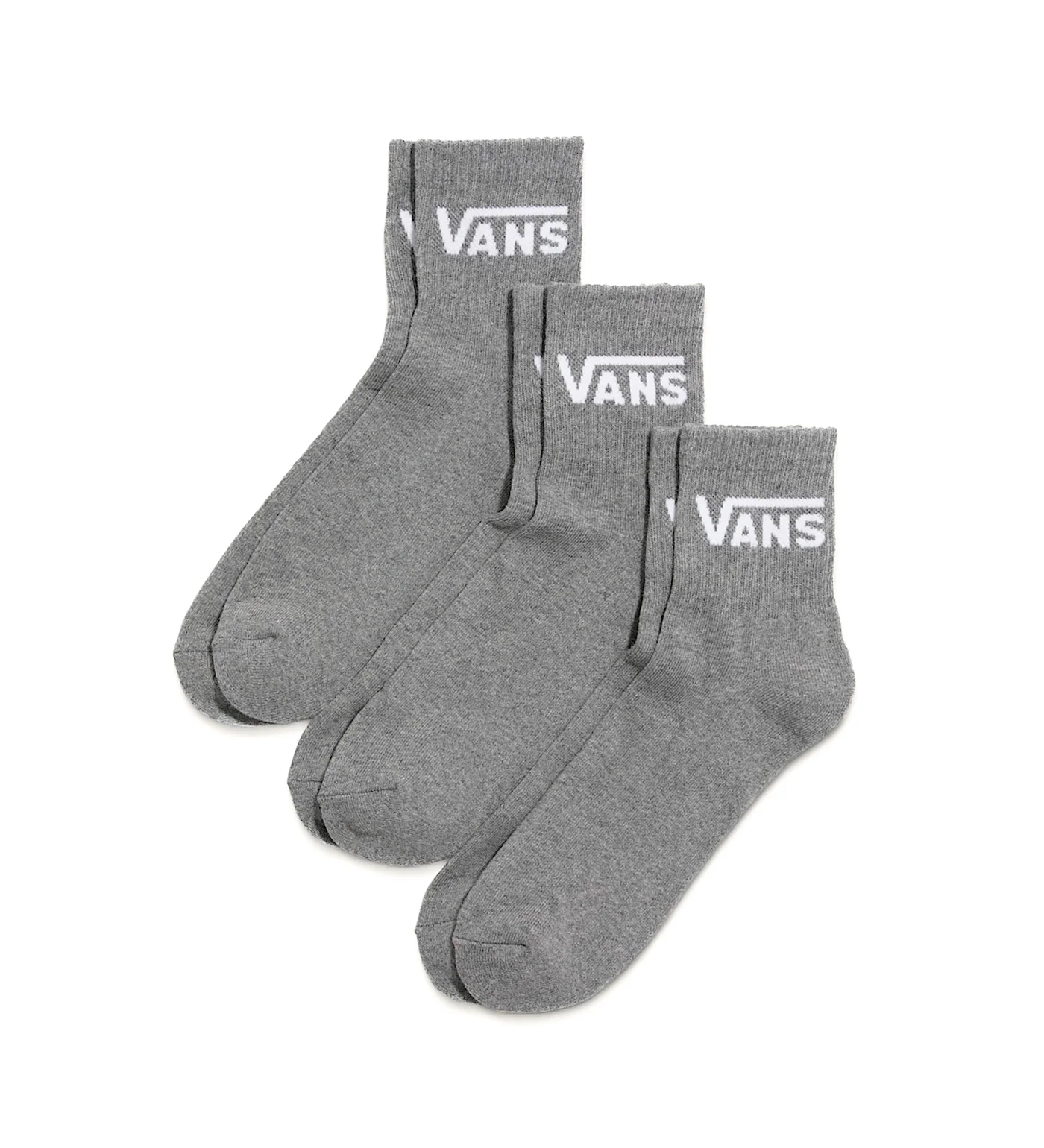 Half Crew 3 Pack, Heather Grey