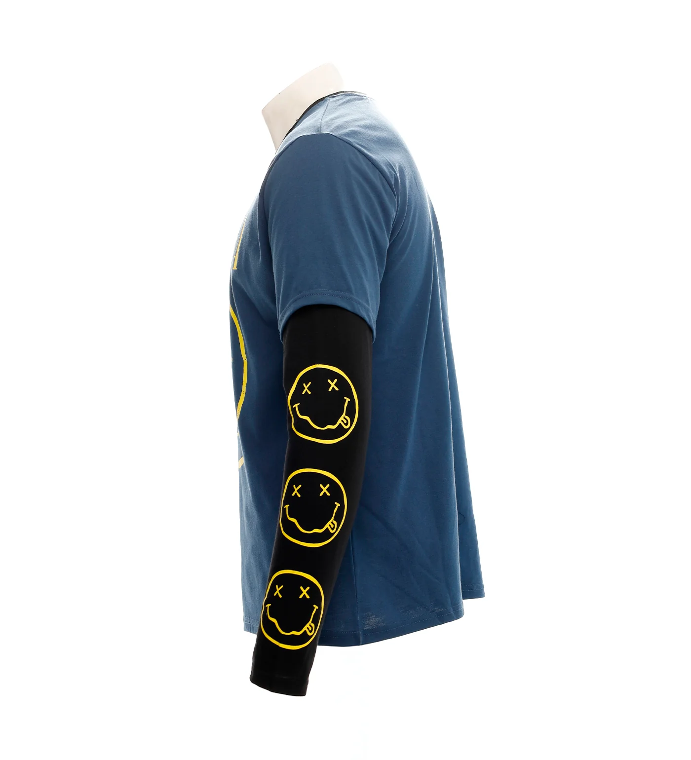 Happy Face L/S, Denim/Black - Image 2