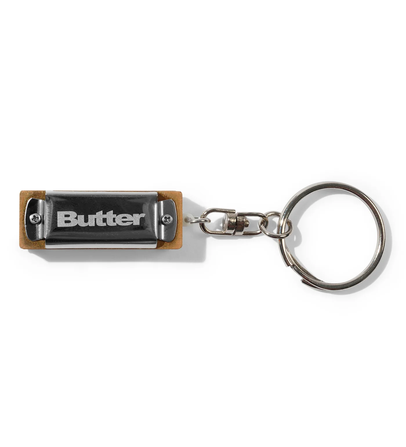 Harmonica Keychain, Silver