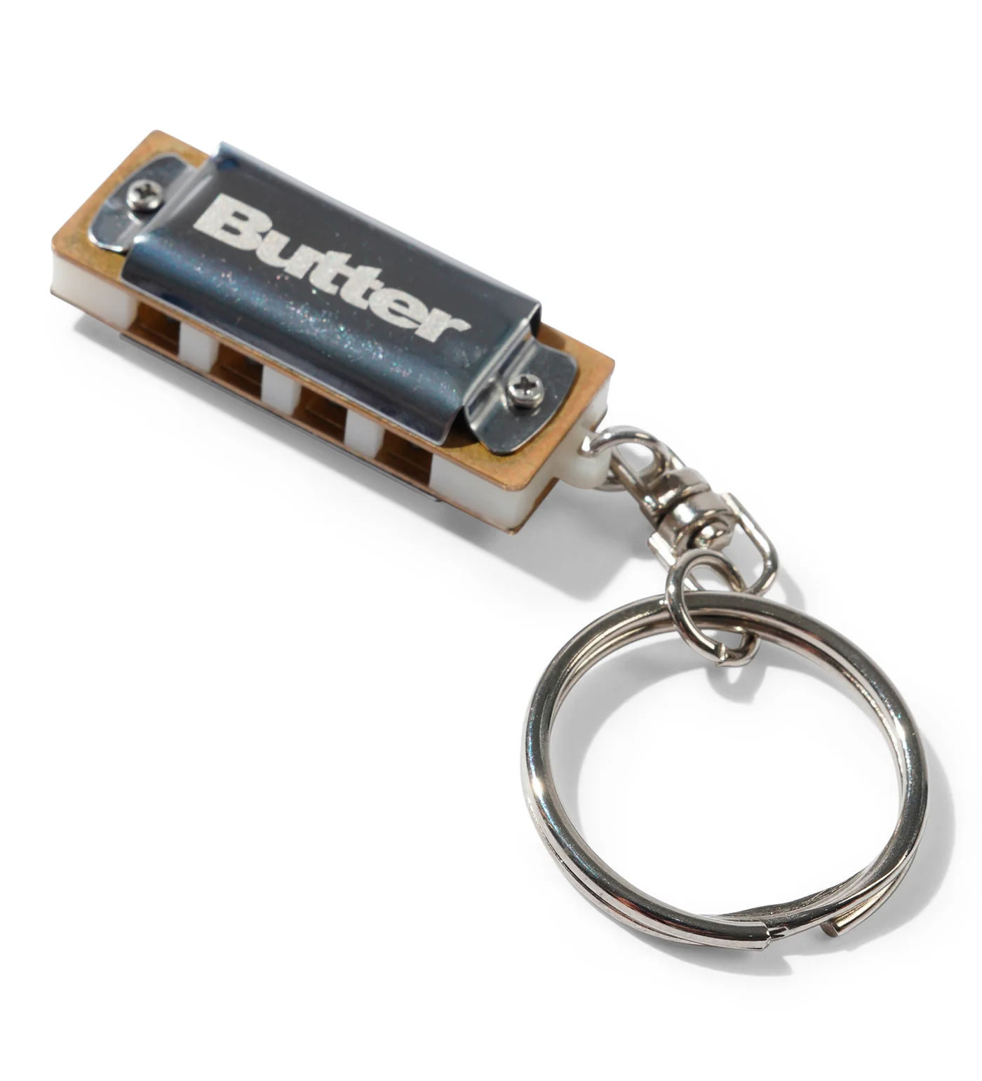 Harmonica Keychain, Silver - Image 2