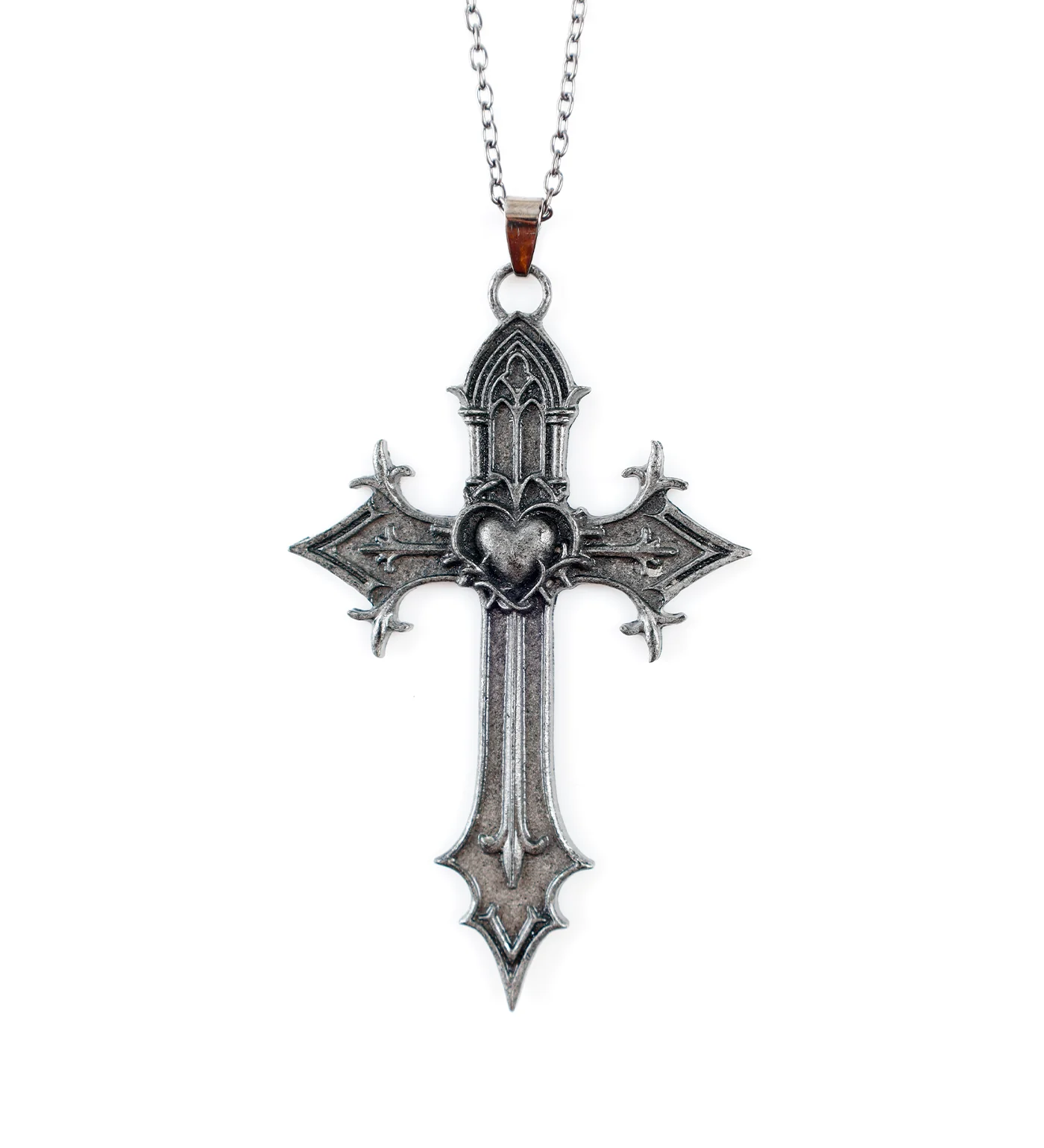 Heart Spikes Cross, Black Metal (2A)