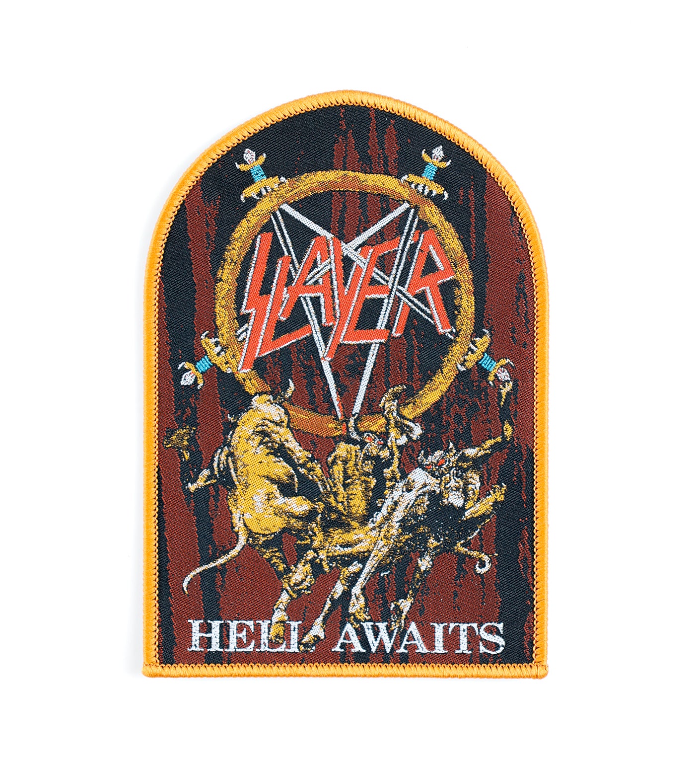 Hell Awaits, Beige Border
