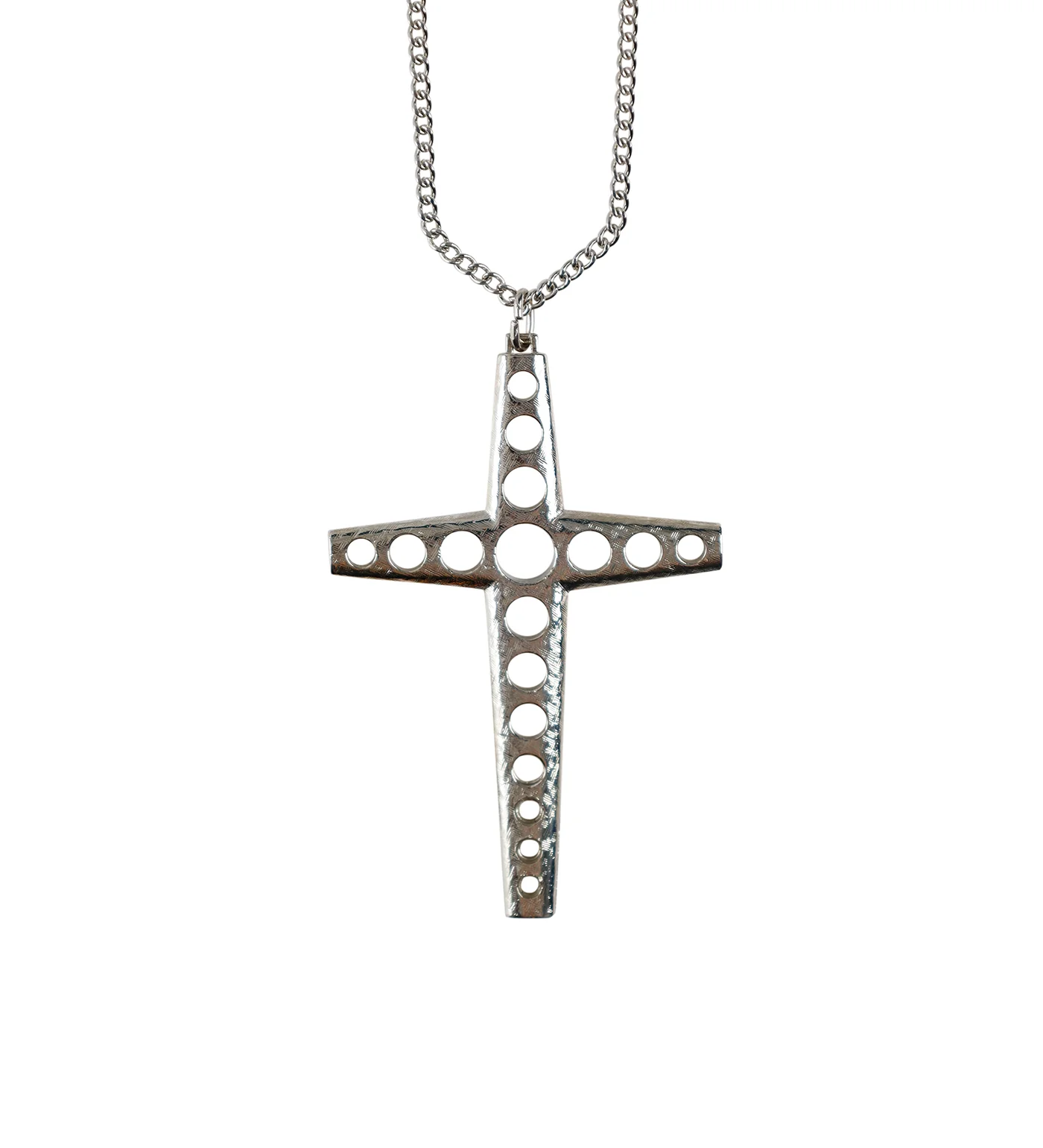 Perforated Cross, Silver (2A)