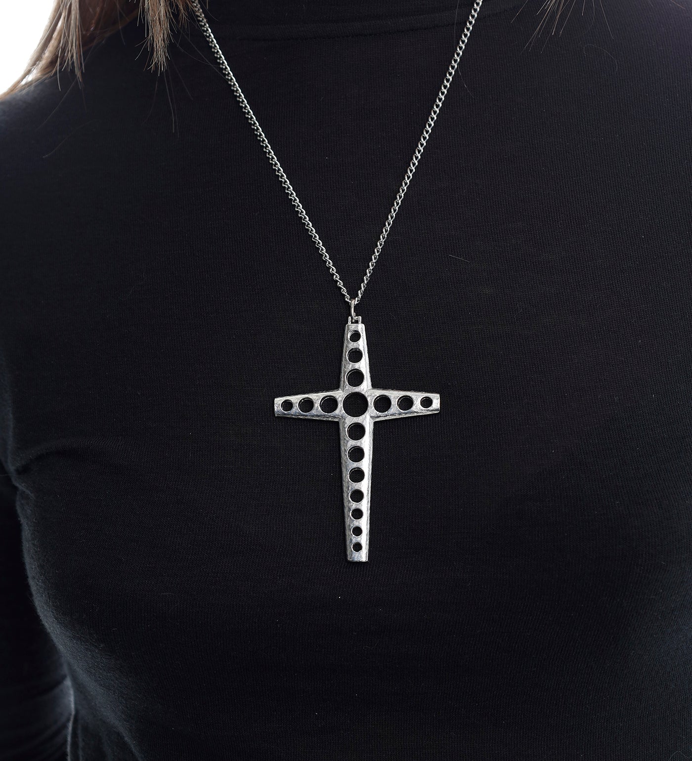 Perforated Cross, Silver (2A) - Image 4