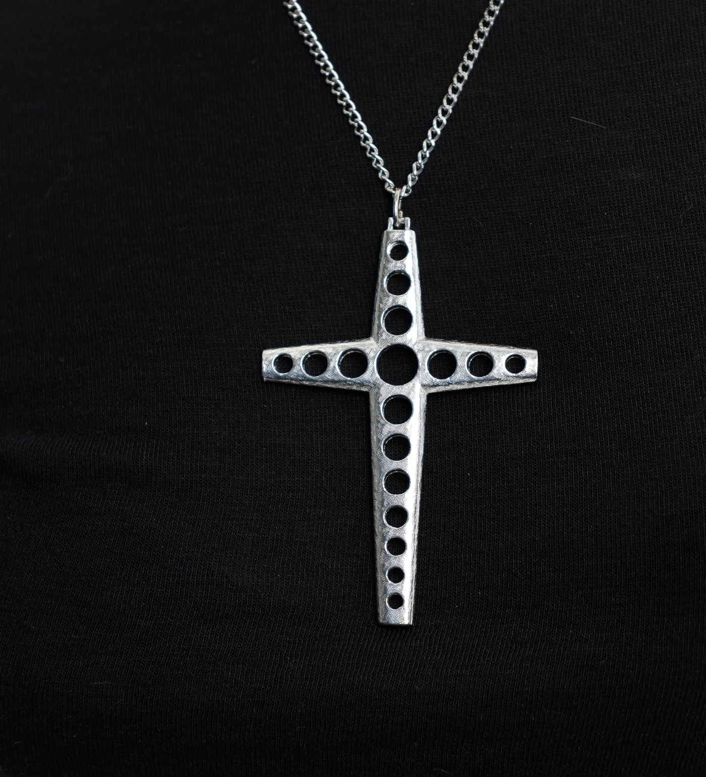 Perforated Cross, Silver (2A) - Image 5