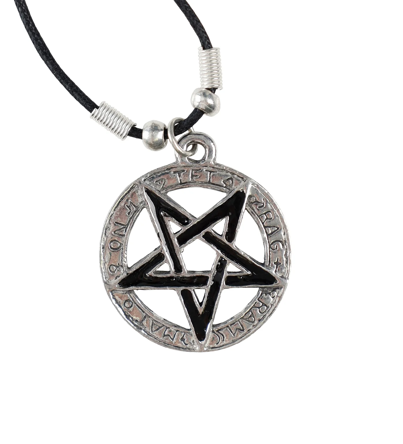 Hollow Pentagram (2C), Silver/Black