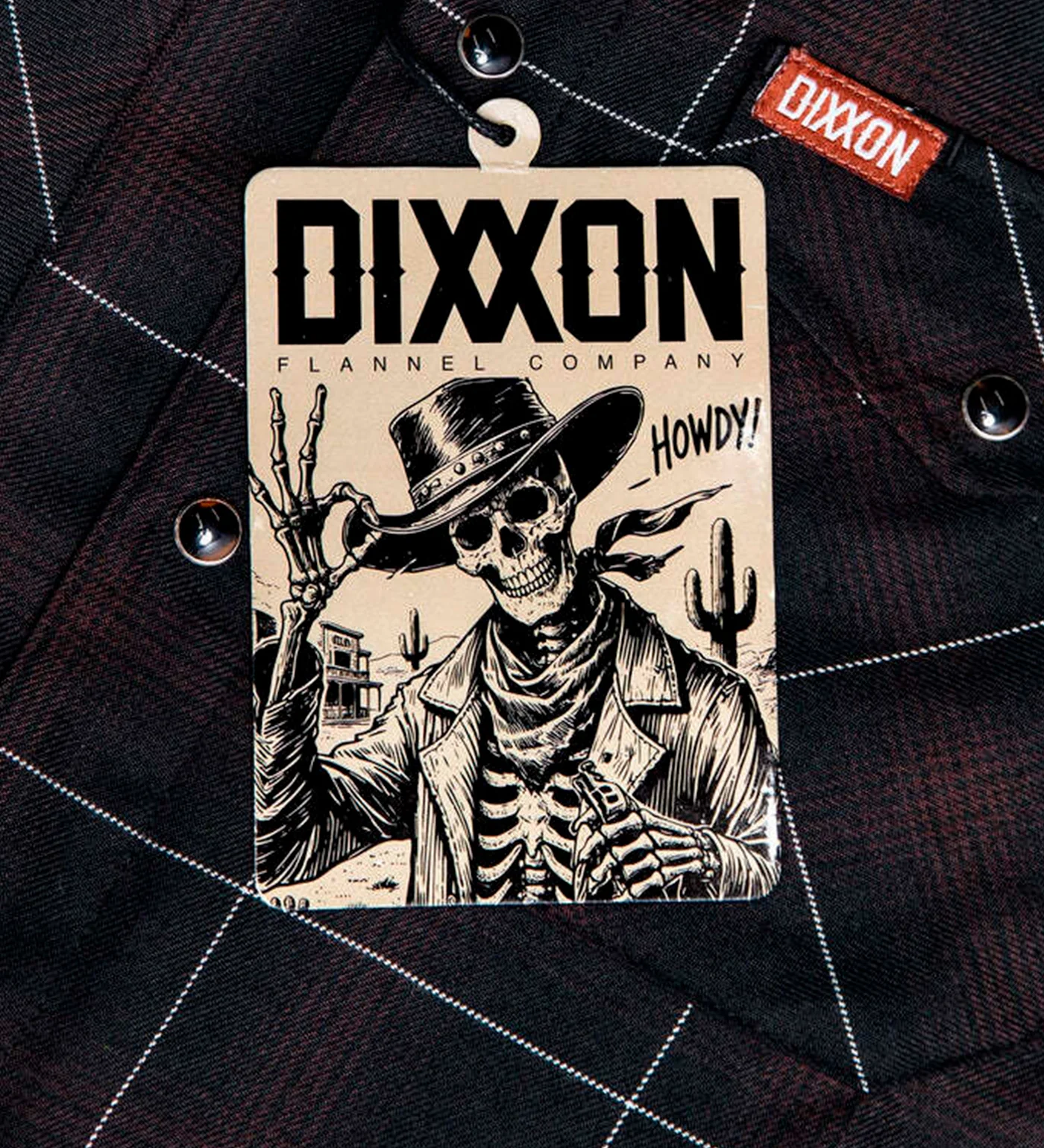 Howdy Flannel, Black/Brown - Image 3