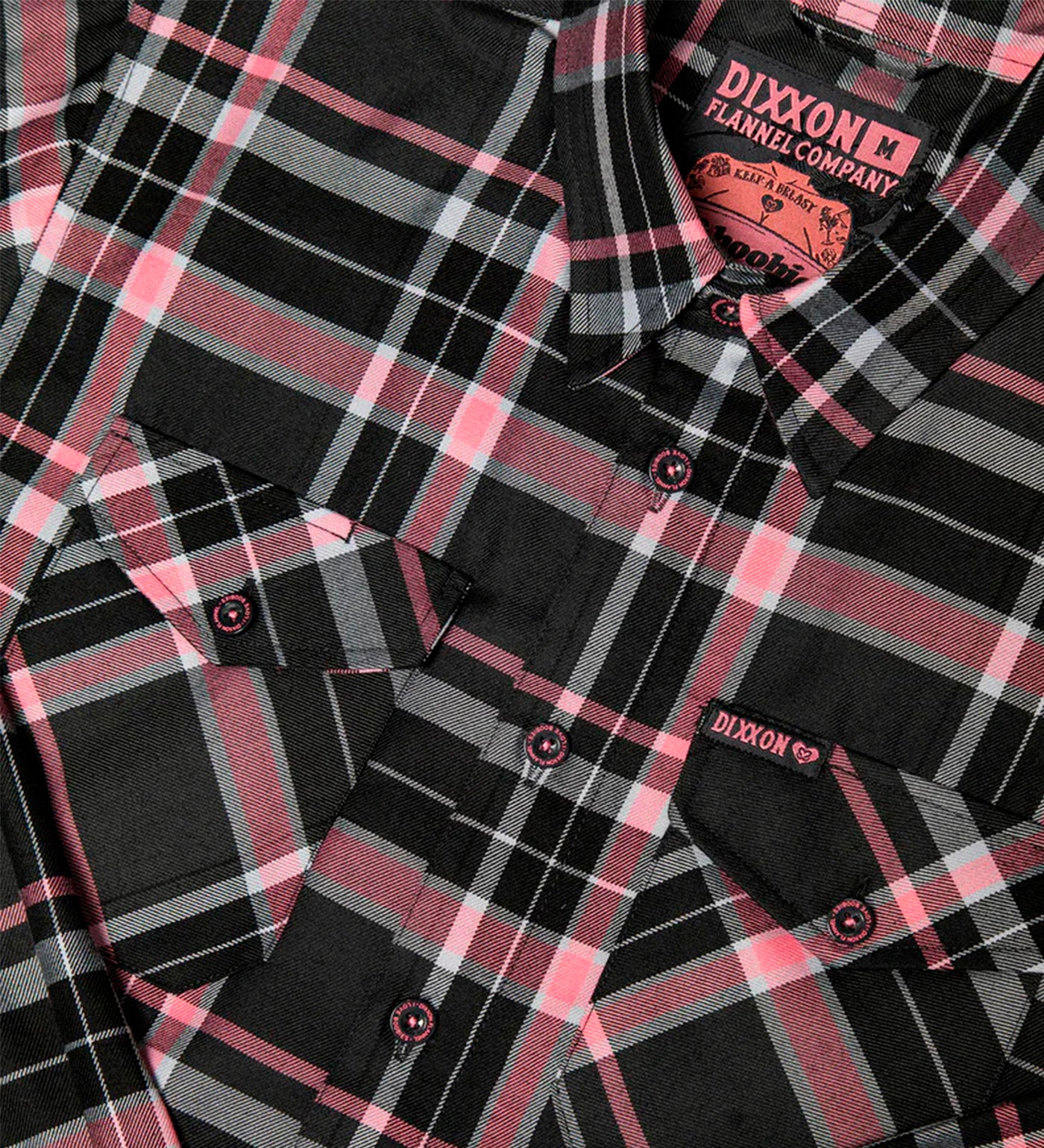 I Love Boobies 2025 Flannel, Black/Pink - Image 2