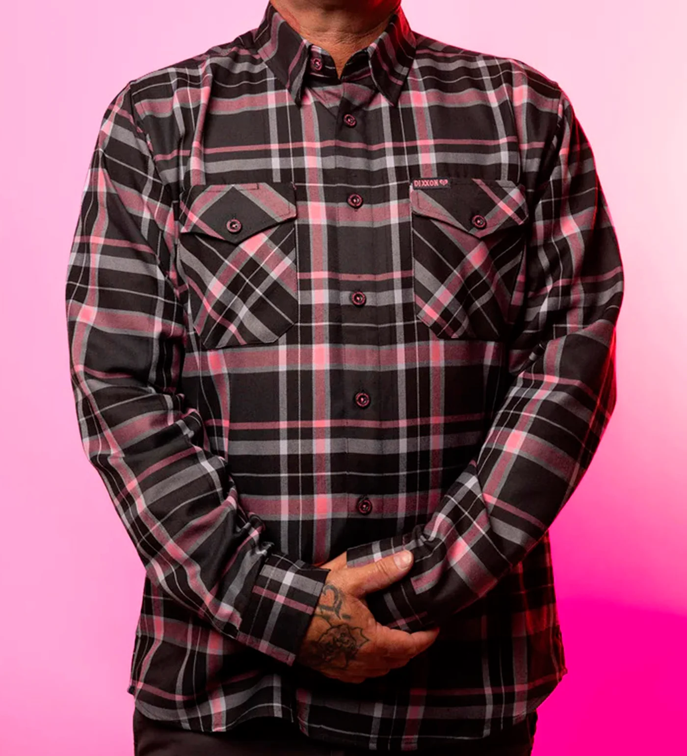 I Love Boobies 2025 Flannel, Black/Pink - Image 5