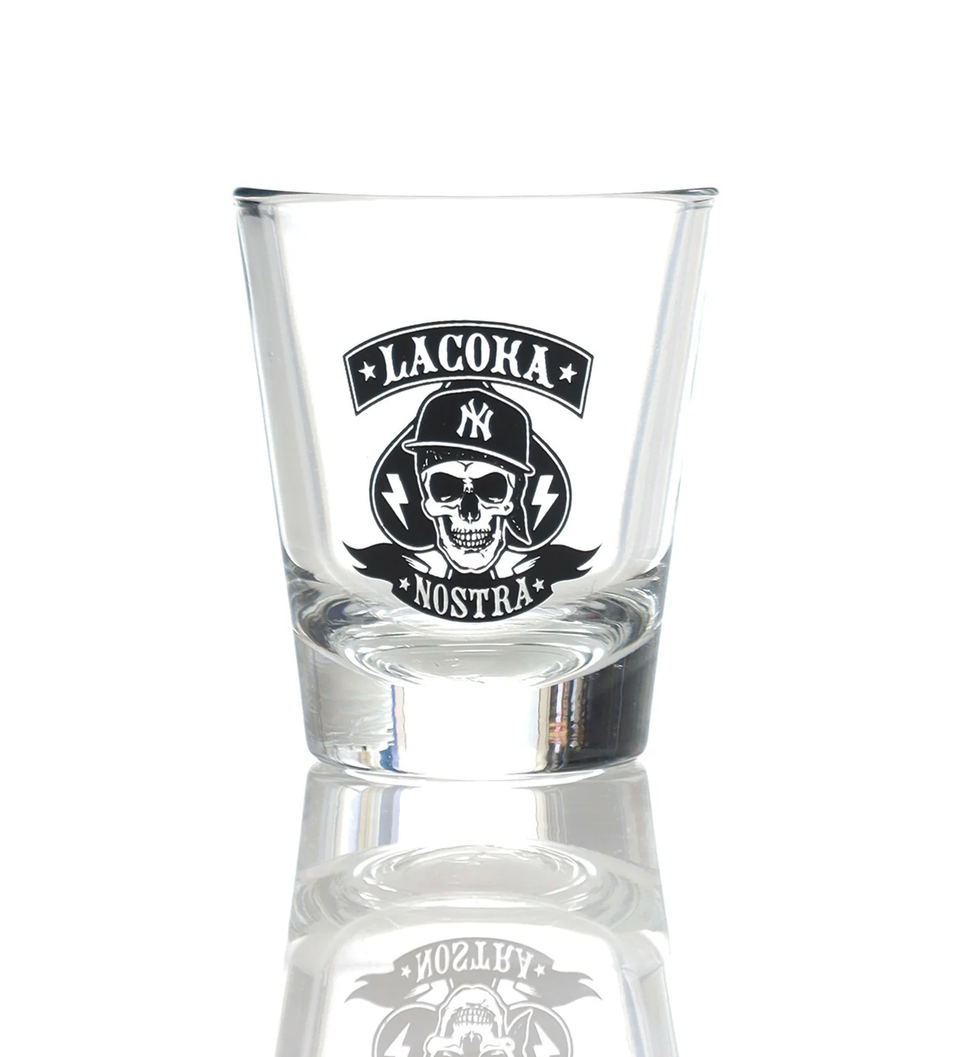 Shot Glass, Clear/Black