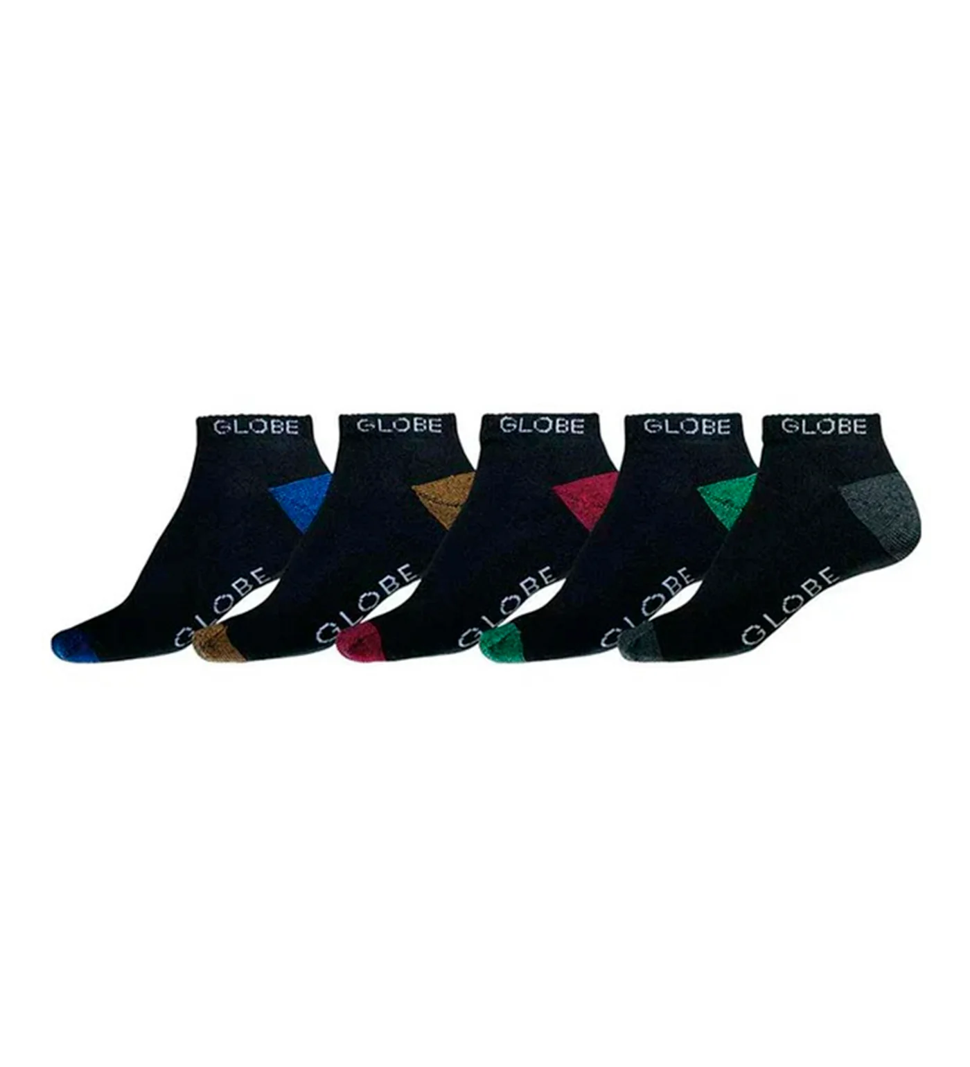 Ingles Ankle 5 Pack, Black/Assorted