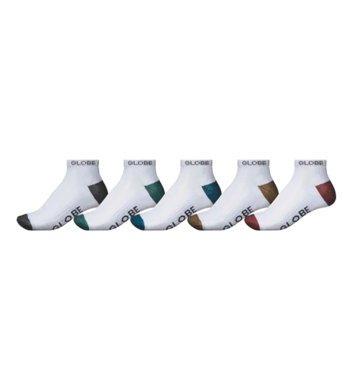 Ingles Ankle 5 Pack, White/Assorted