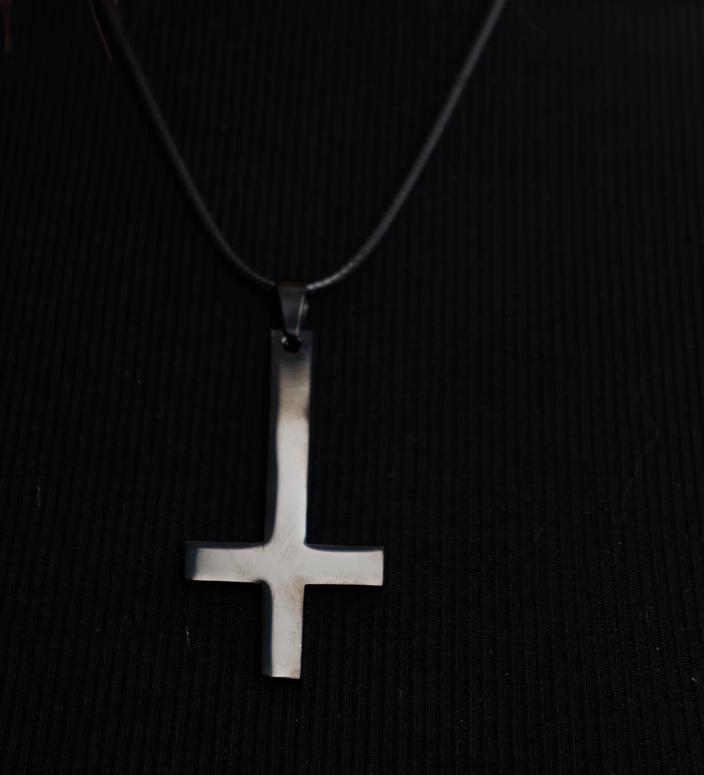 Inverted Black Stainless Cross, Black (2B) - Image 5
