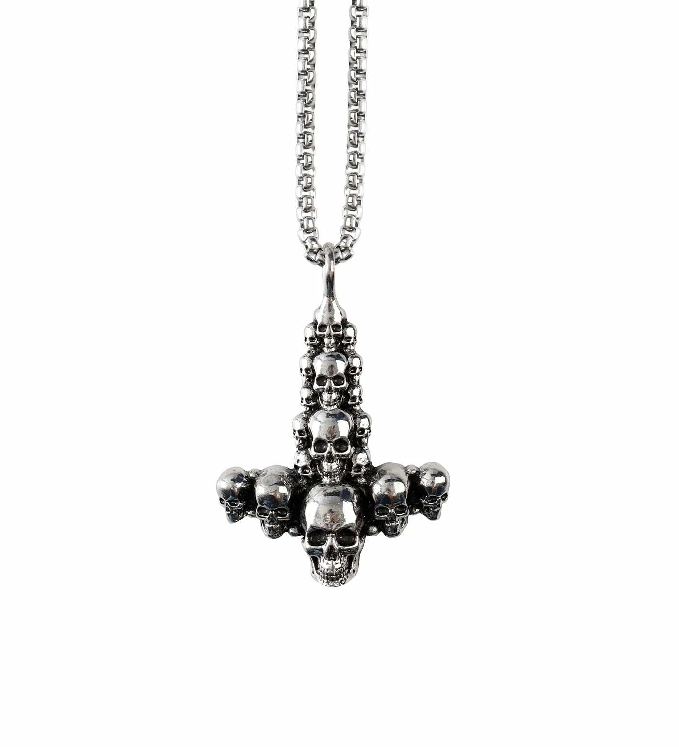 Inverted Skull Cross EX-31251918, Silver/Black (2B)