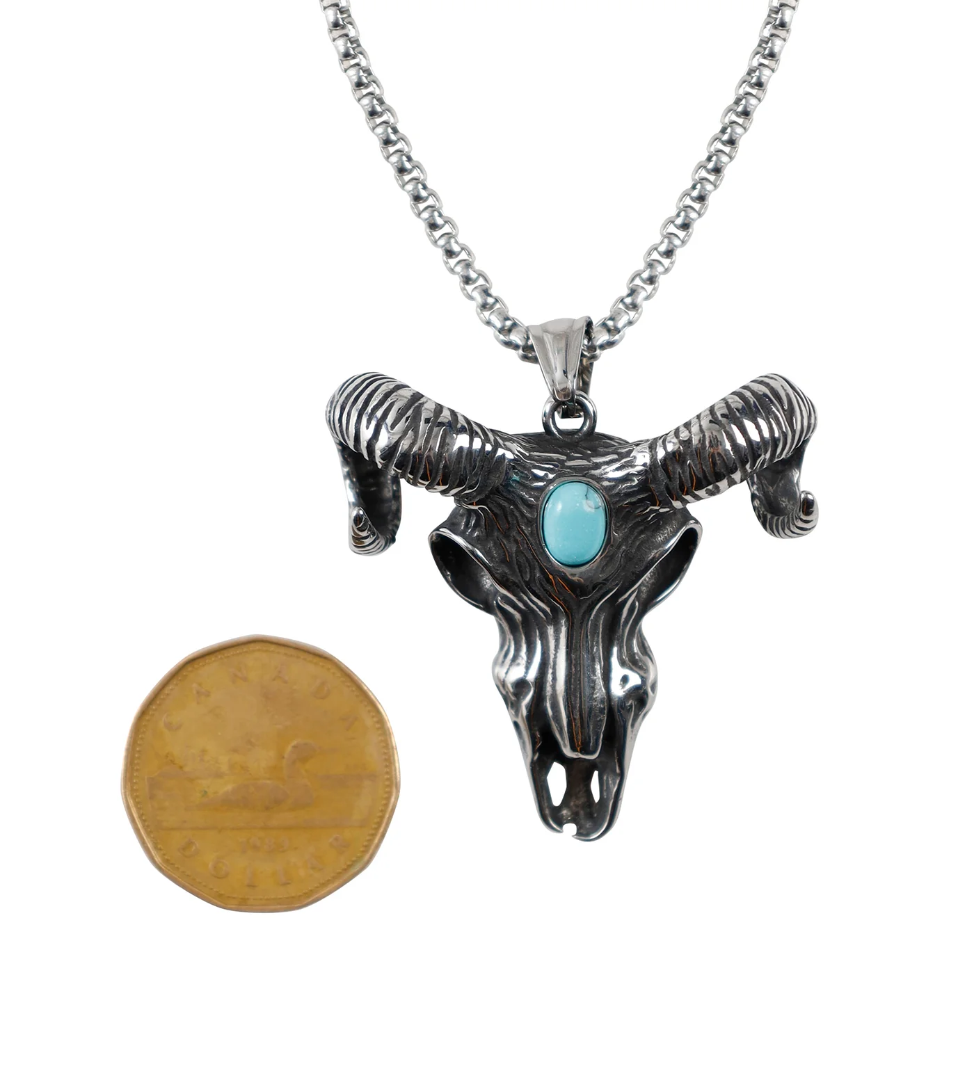 Jeweled Ram Skull, Silver(2E) - Image 2