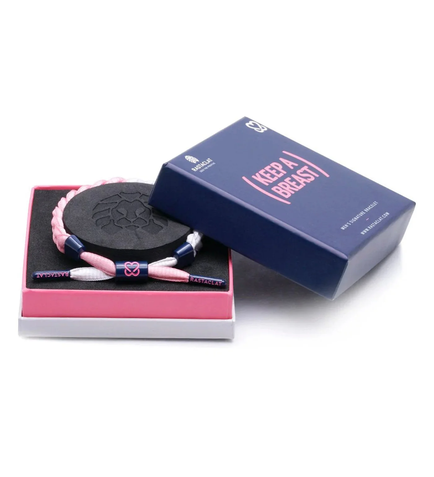 Keep A Breast , Pink/White/Navy - Image 2