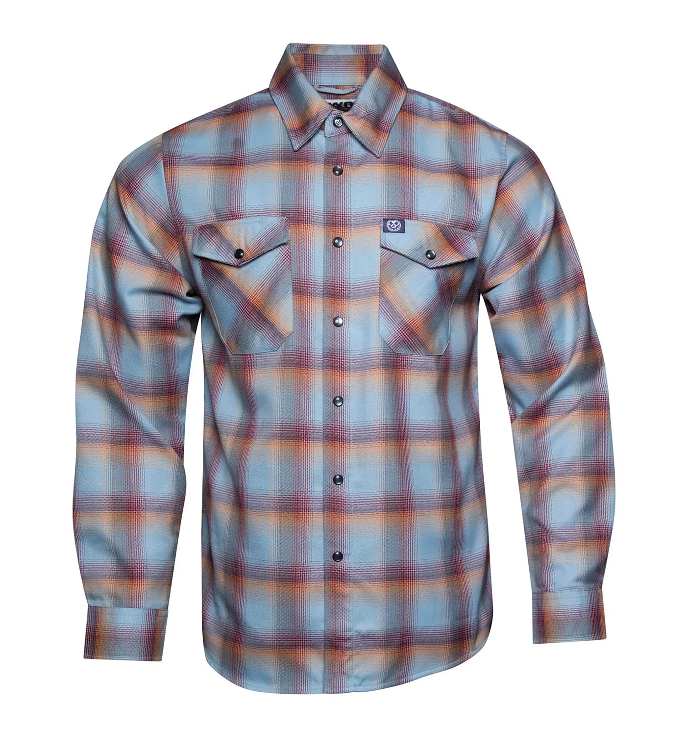 Killswitch Engage Flannel, Blue/Red/Orange
