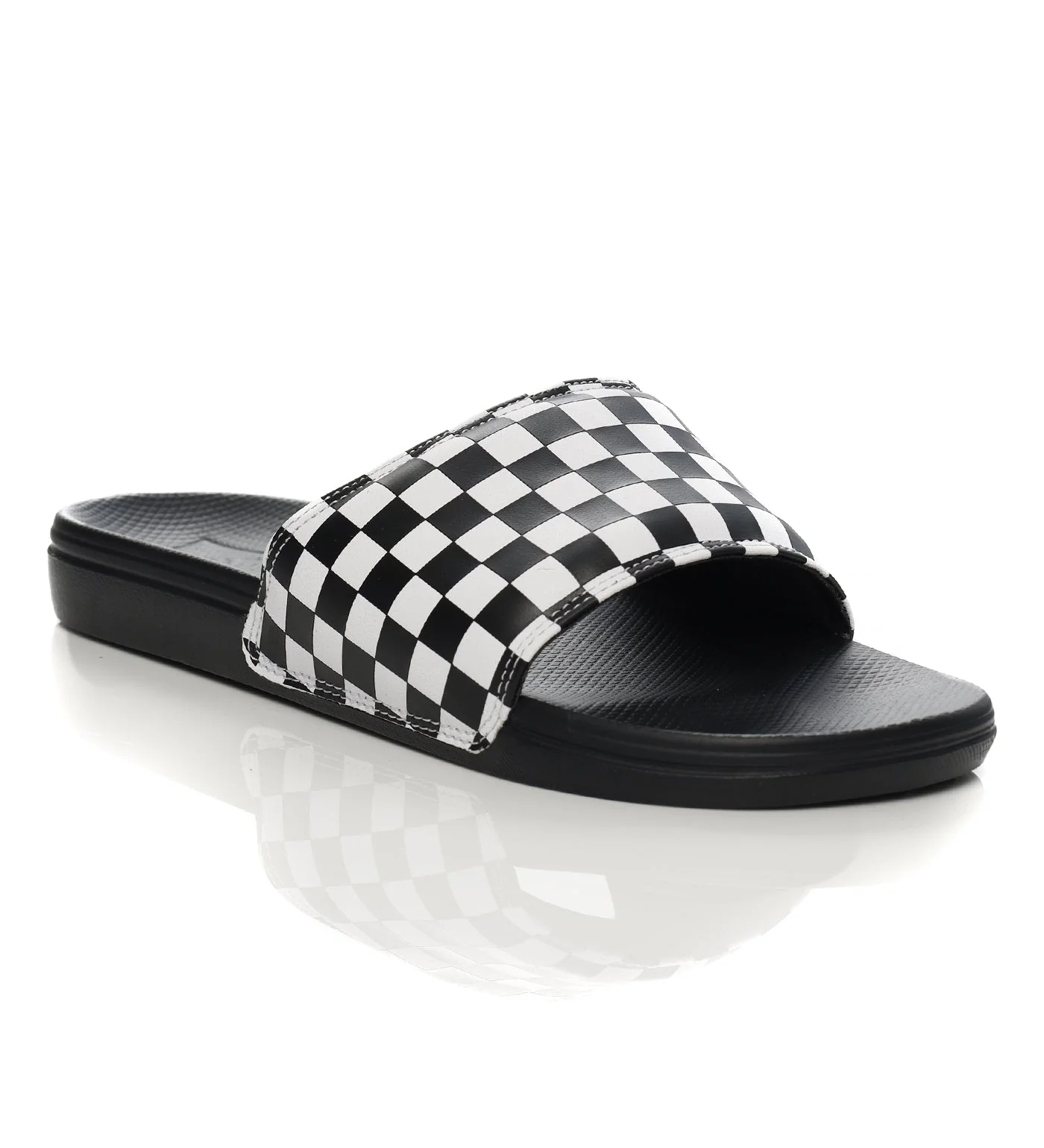 La Costa Slide-On, (Checkerboard)True White/Black - Image 2