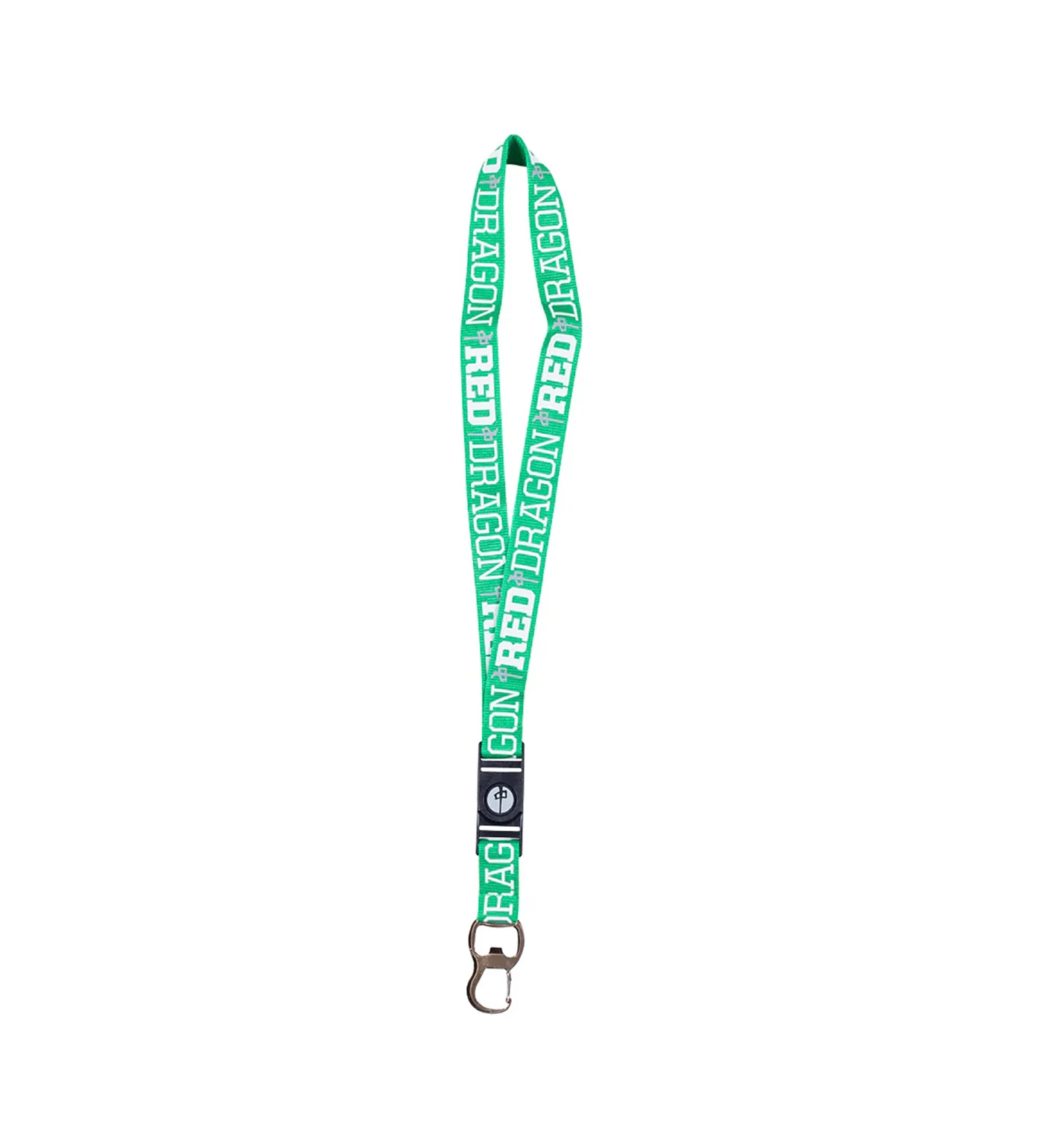 Lanyard, Black/Kelly Green