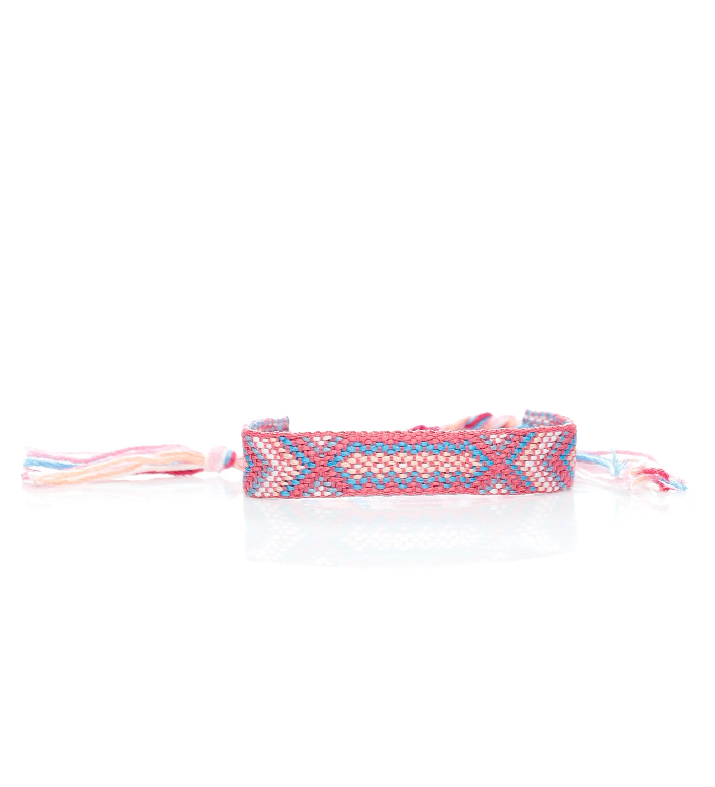 Large Friendship Bracelet, Pink/Blue/Multi
