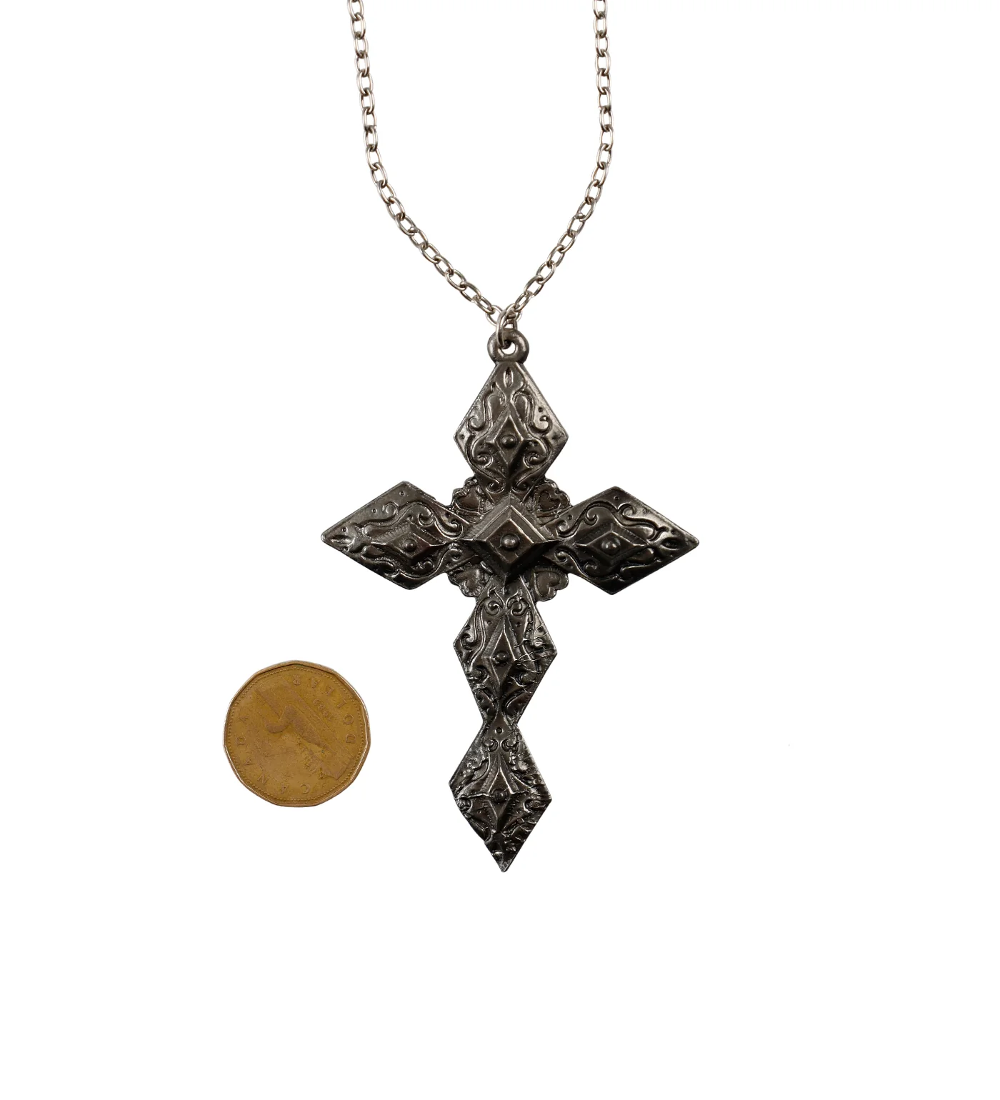 Large Marcasite Cross, Pewter (2A) - Image 2